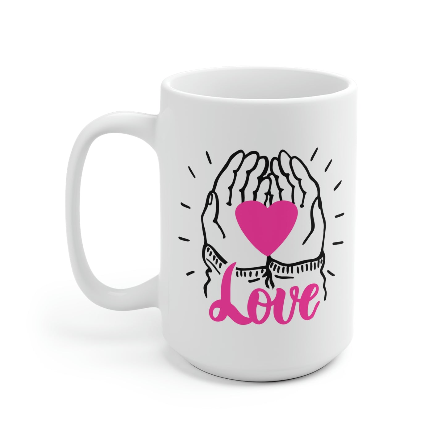 Love Open Hands Heart Mug