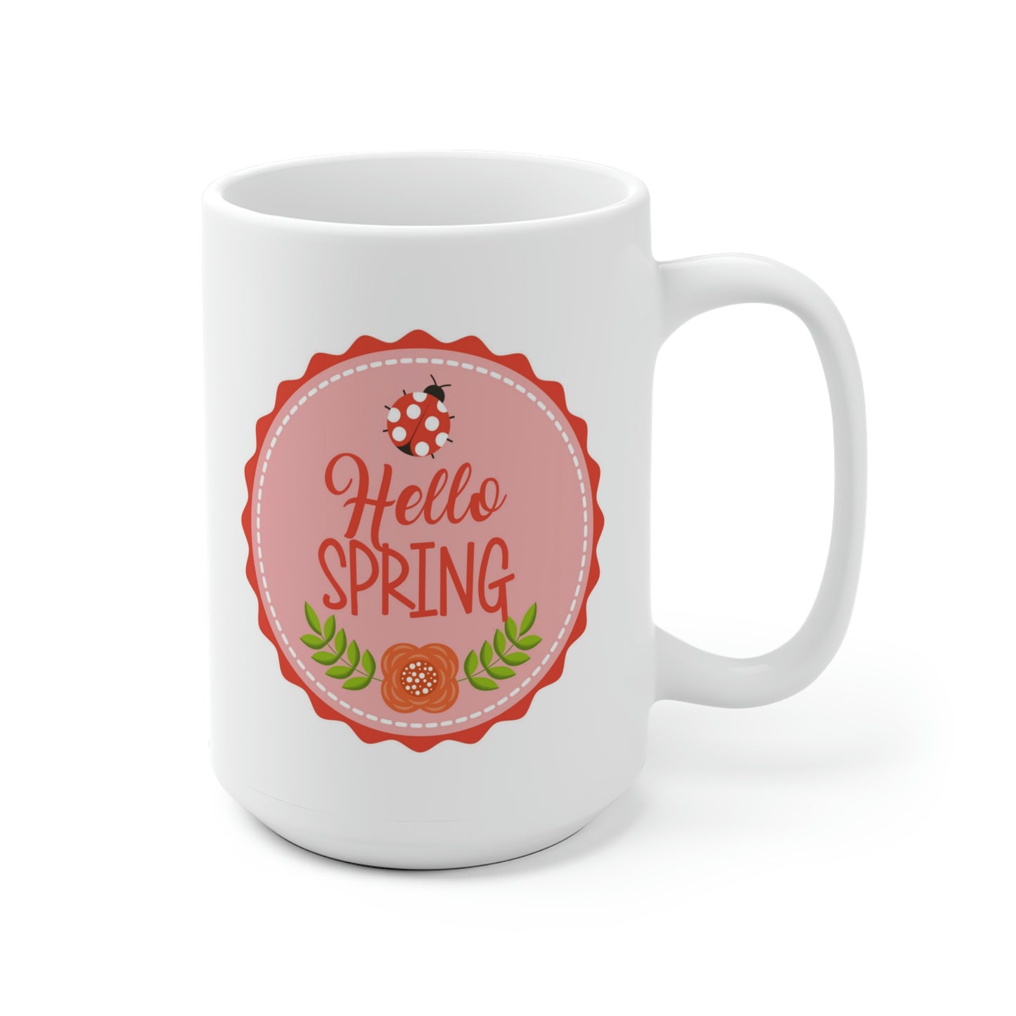Hello Spring Ladybug Mug