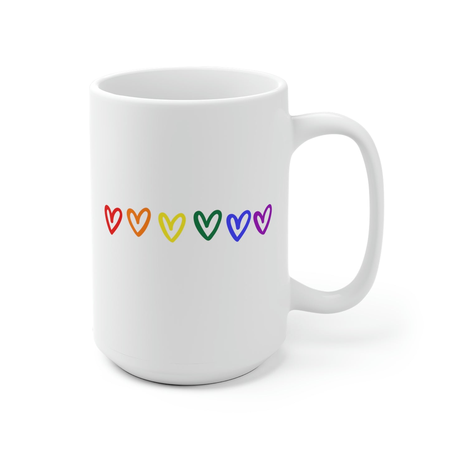 Rainbow Hearts Mug