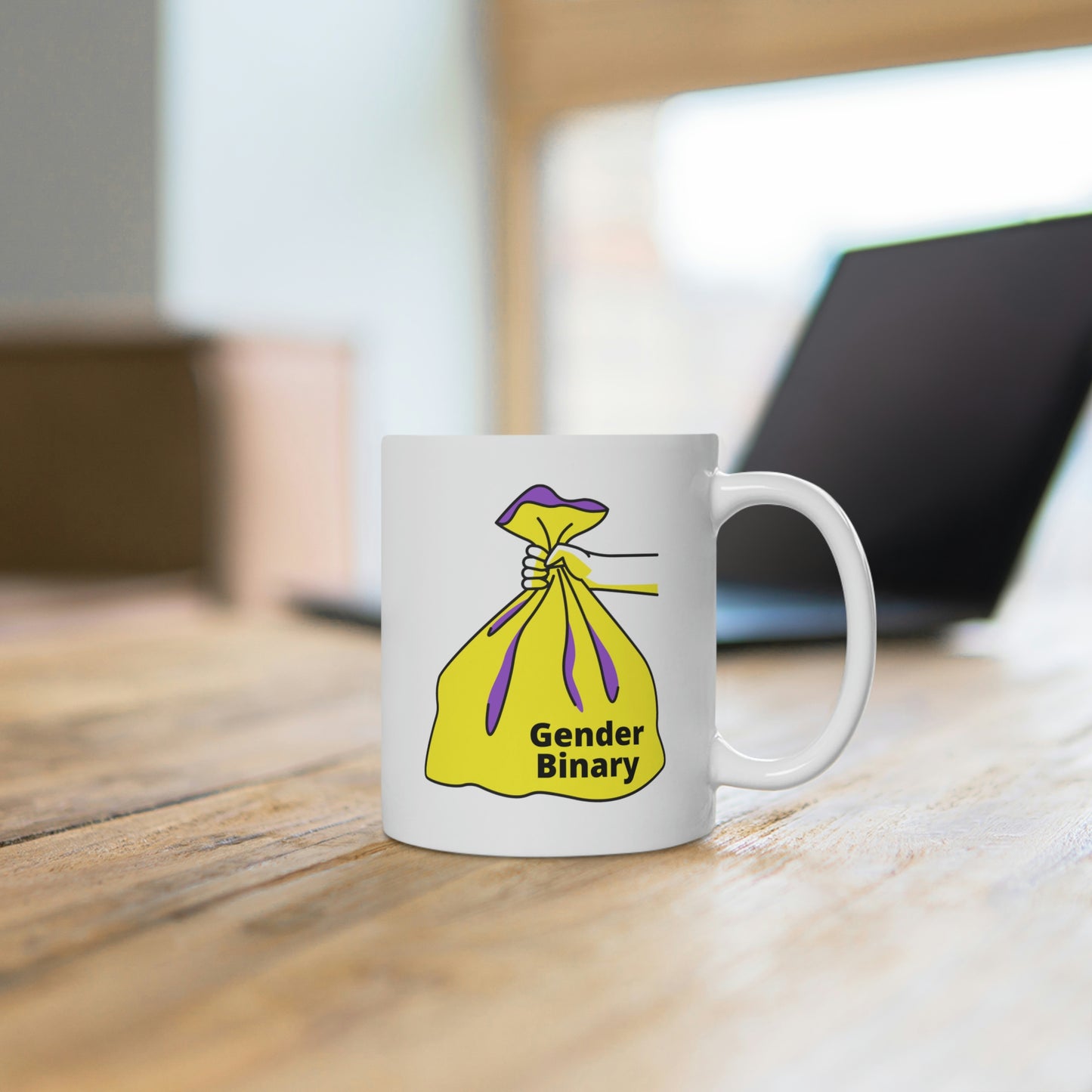Gender Binary Trash Mug