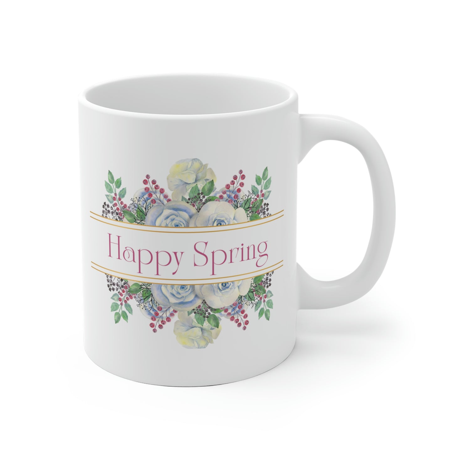 Happy Spring Floral Mug
