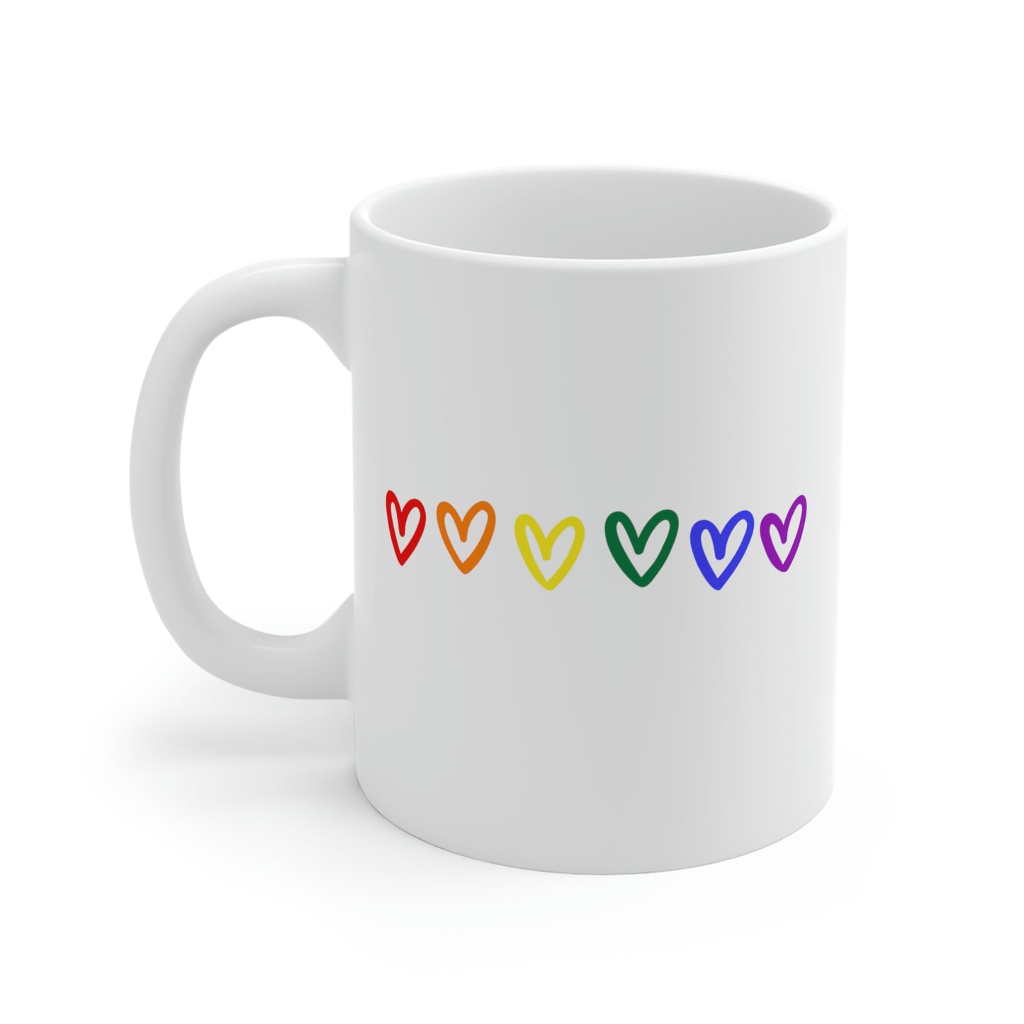 Rainbow Hearts Mug