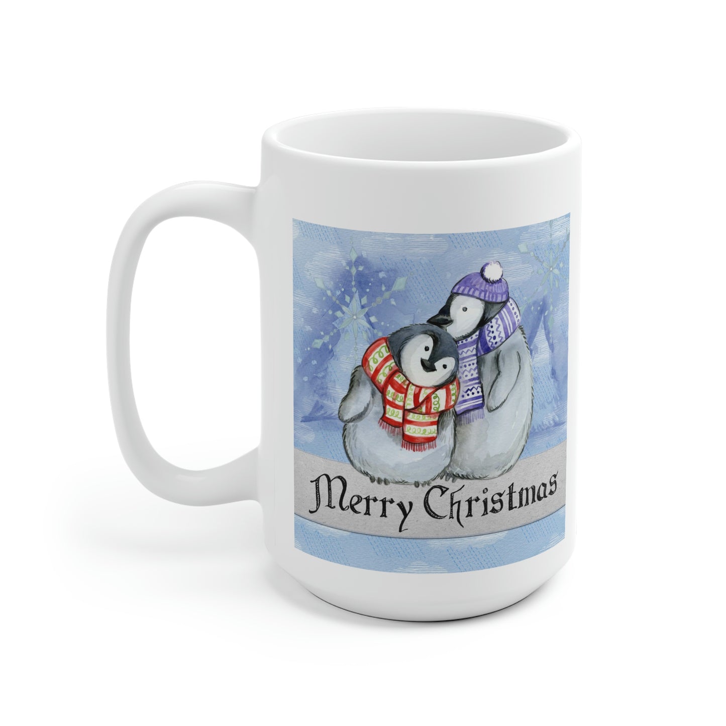 Merry Christmas Penguins Mug