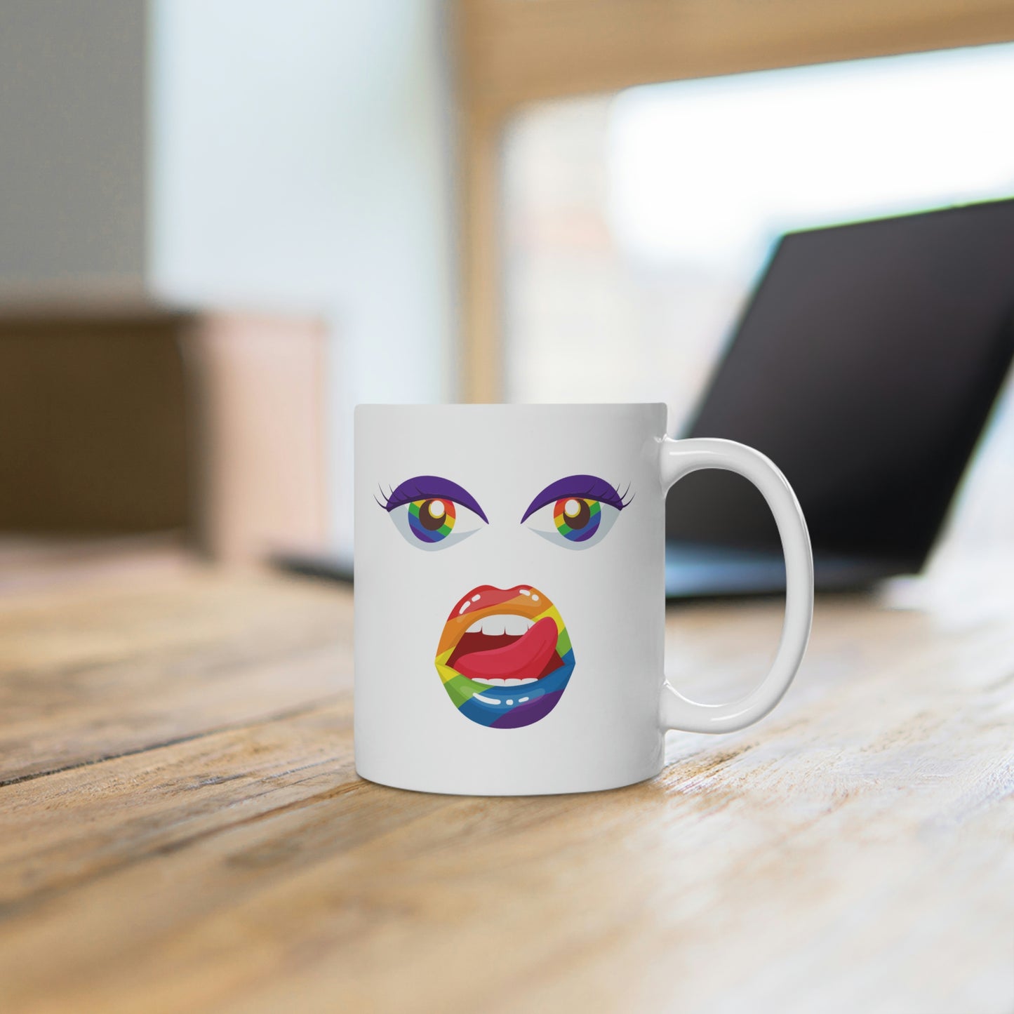 Rainbow Face Mug