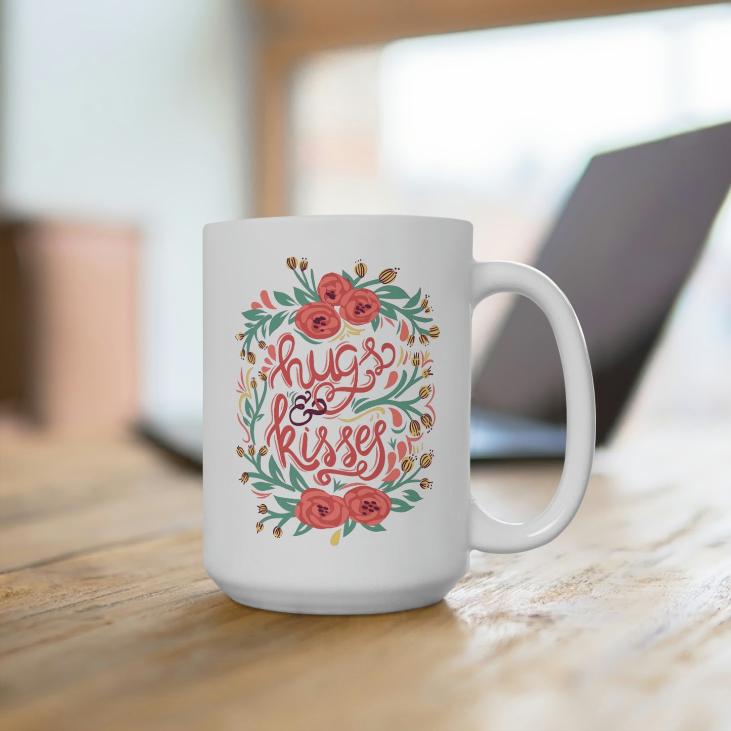 Hugs & Kisses Roses Mug