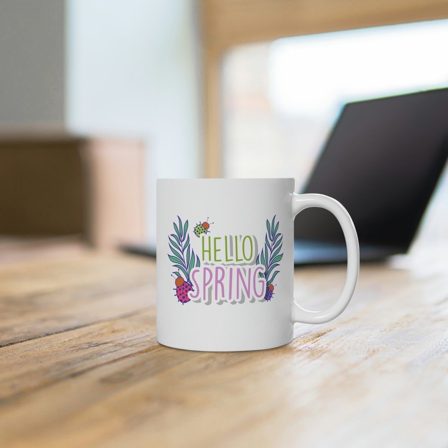 Hello Spring Ladybug Mug