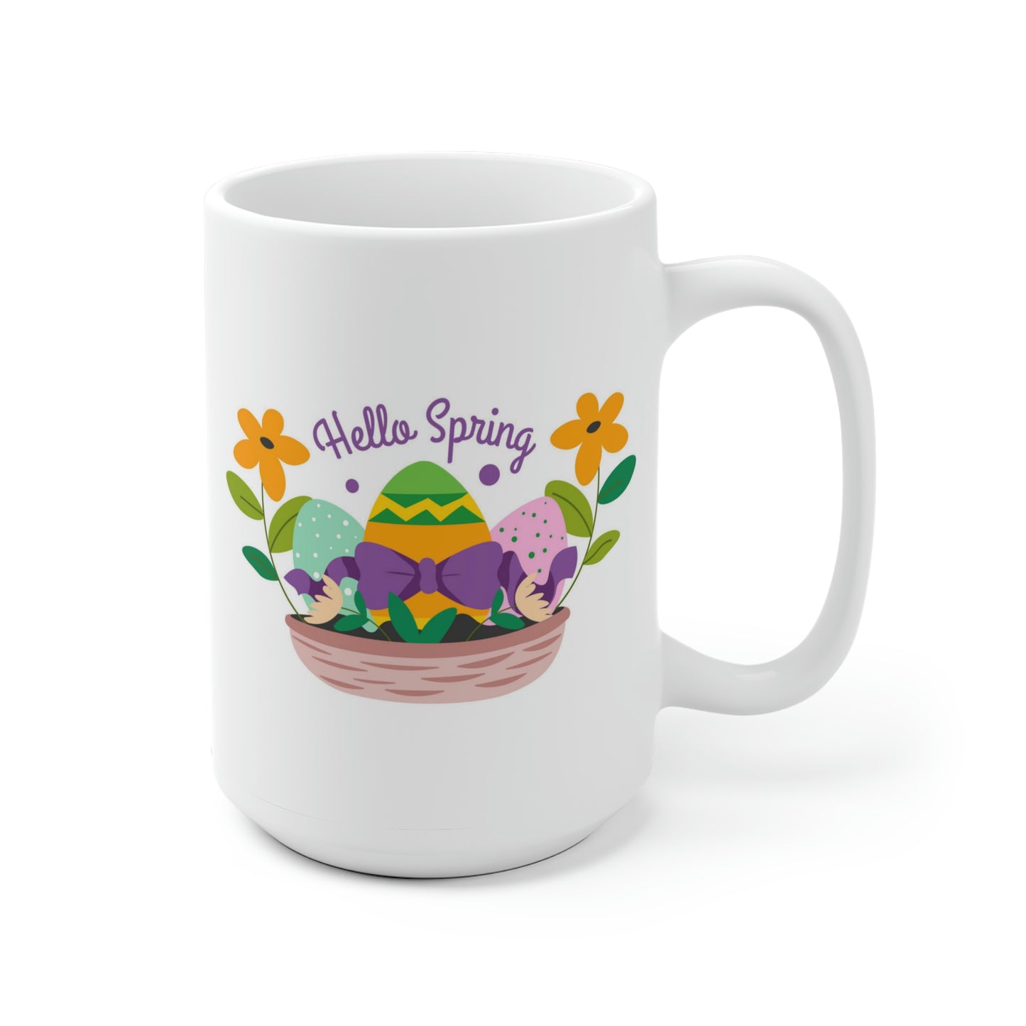 Hello Spring Easter Basket Mug