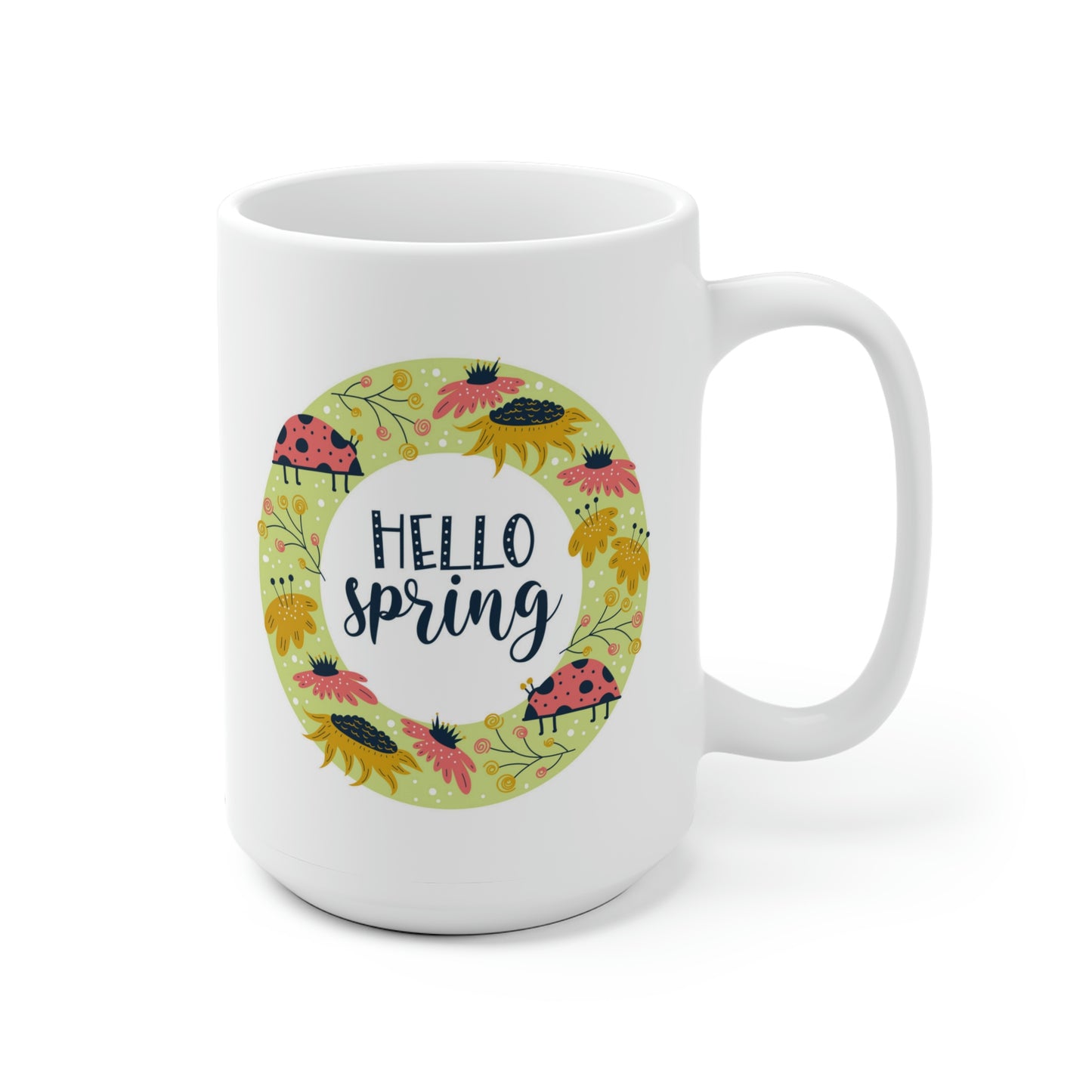 Hello Spring Ladybug Mug