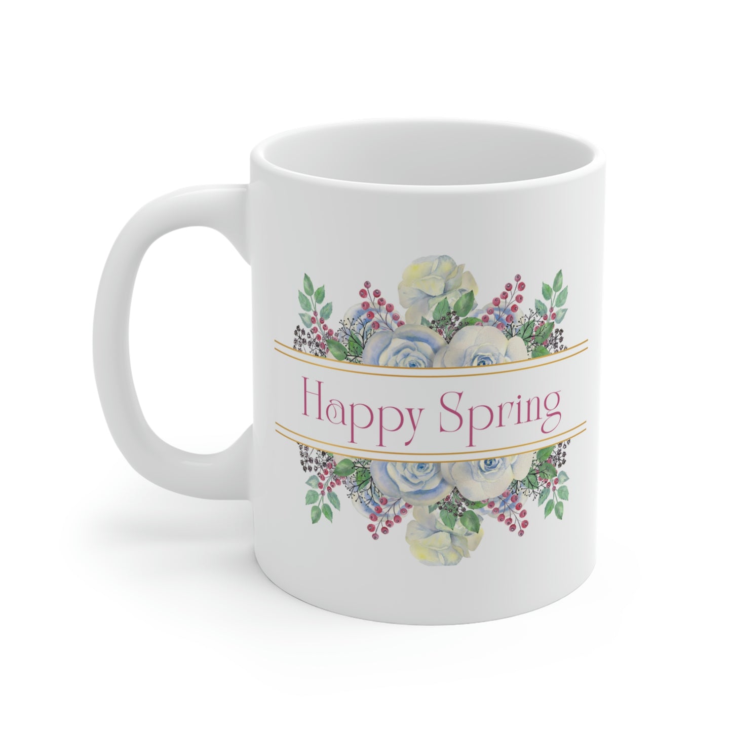Happy Spring Floral Mug