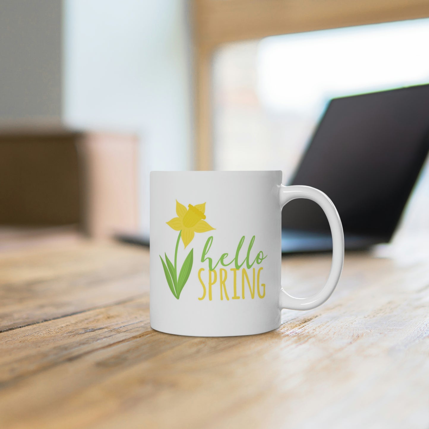 Hello Spring Daffodil Mug