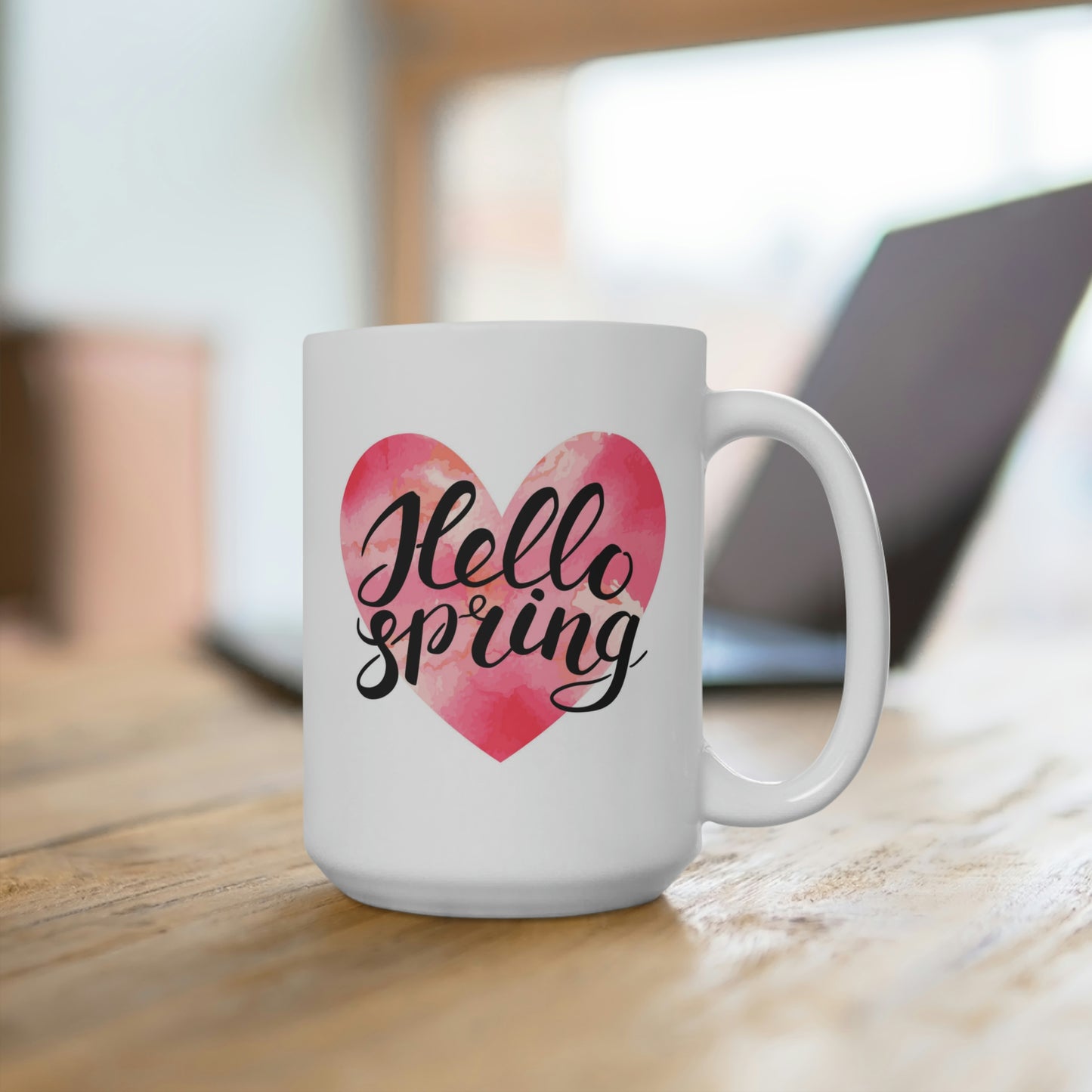 Hello Spring Heart Mug