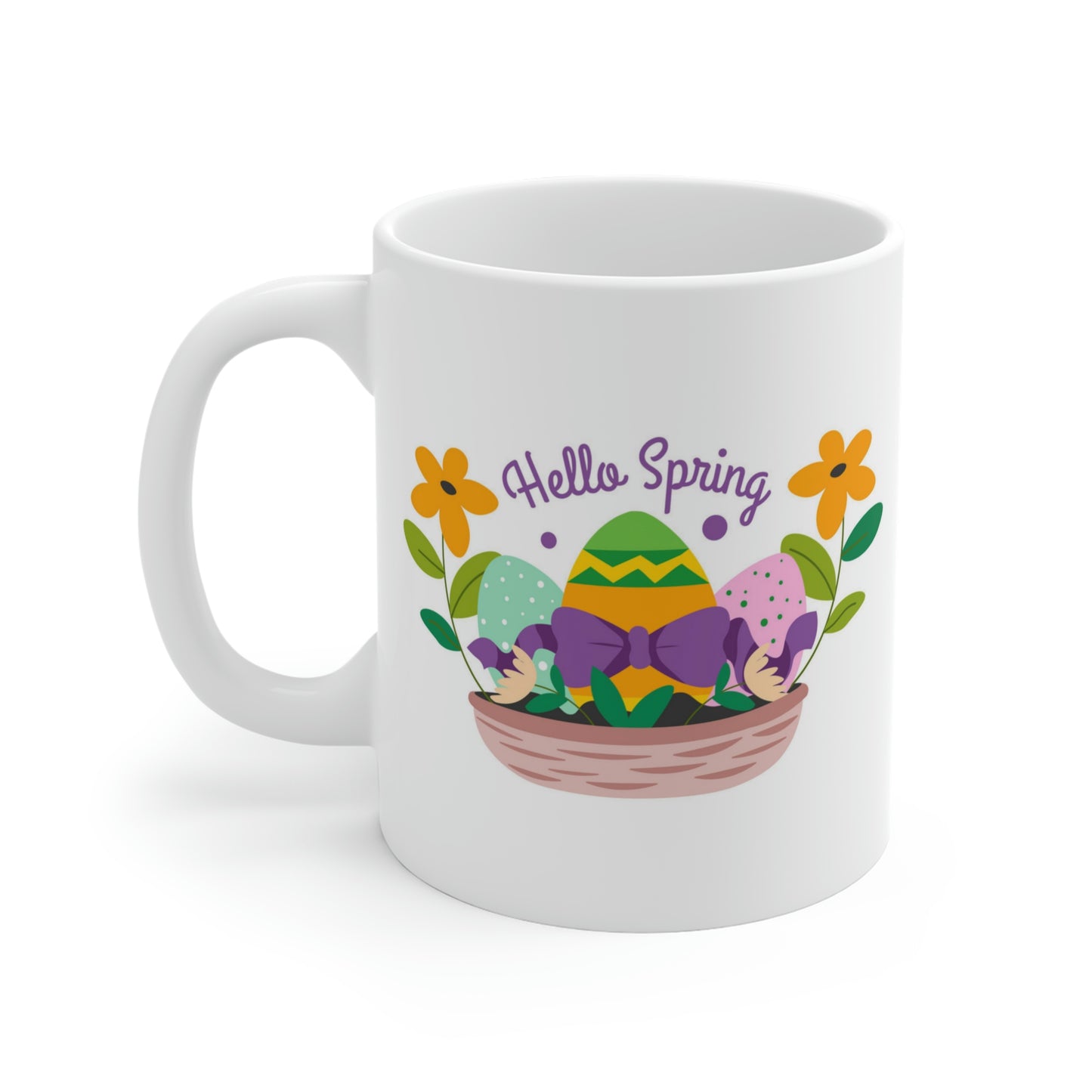 Hello Spring Easter Basket Mug