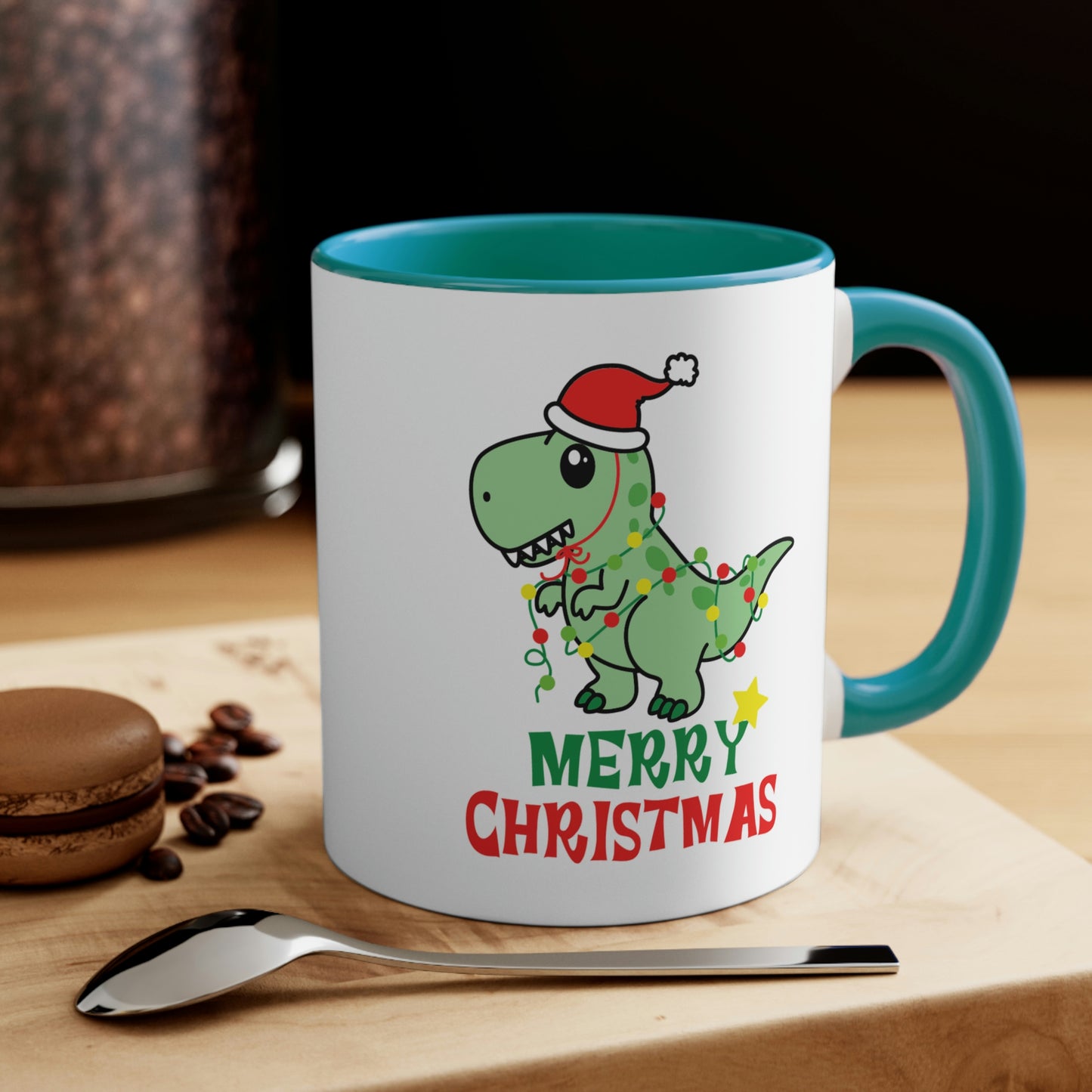 Merry Christmas Dinosaur Mug