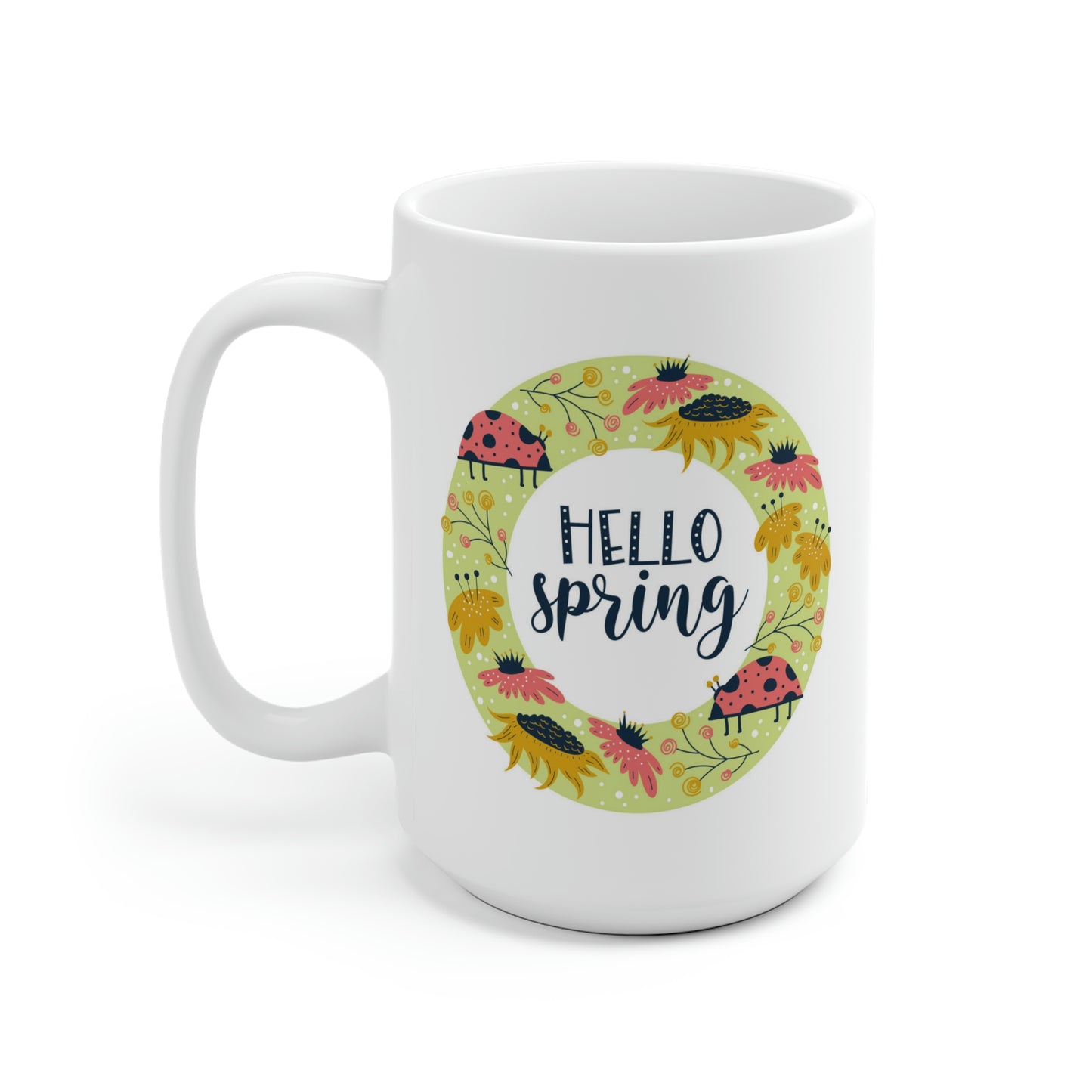 Hello Spring Ladybug Mug