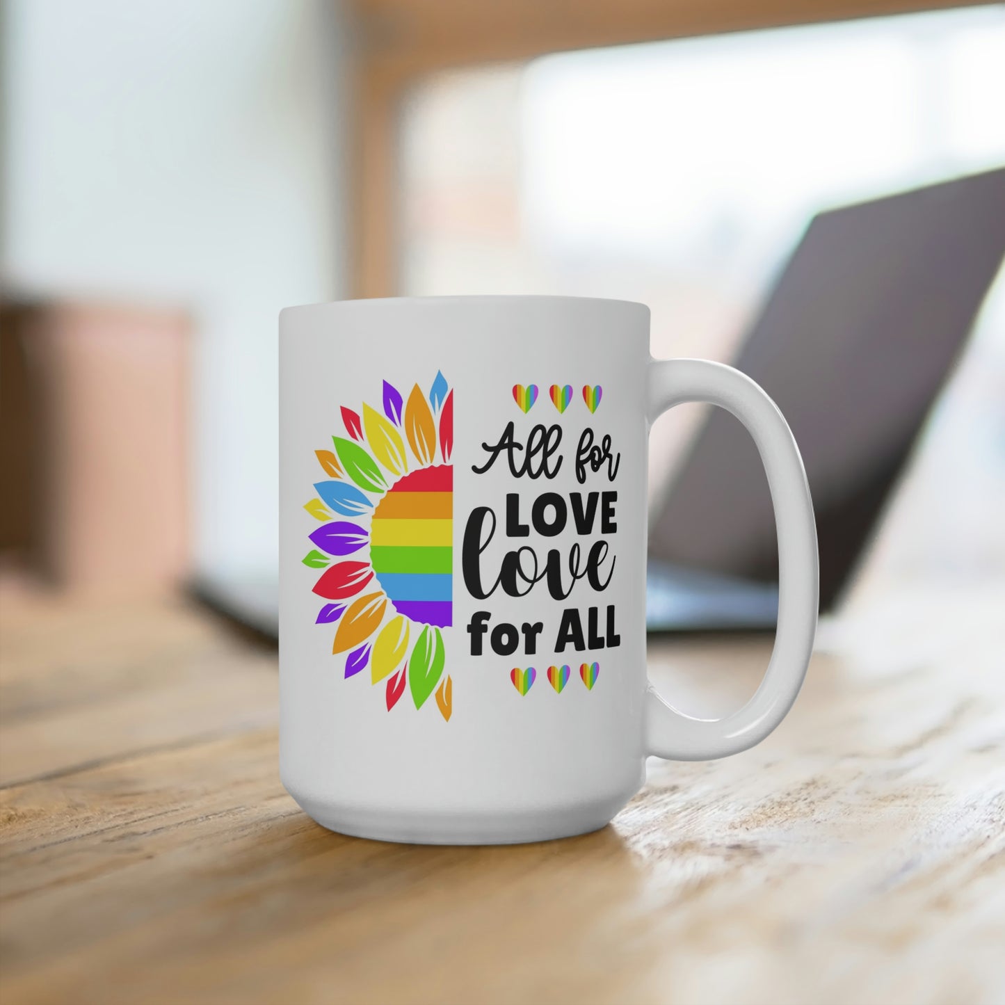 All For Love Love For All Sunflower Mug