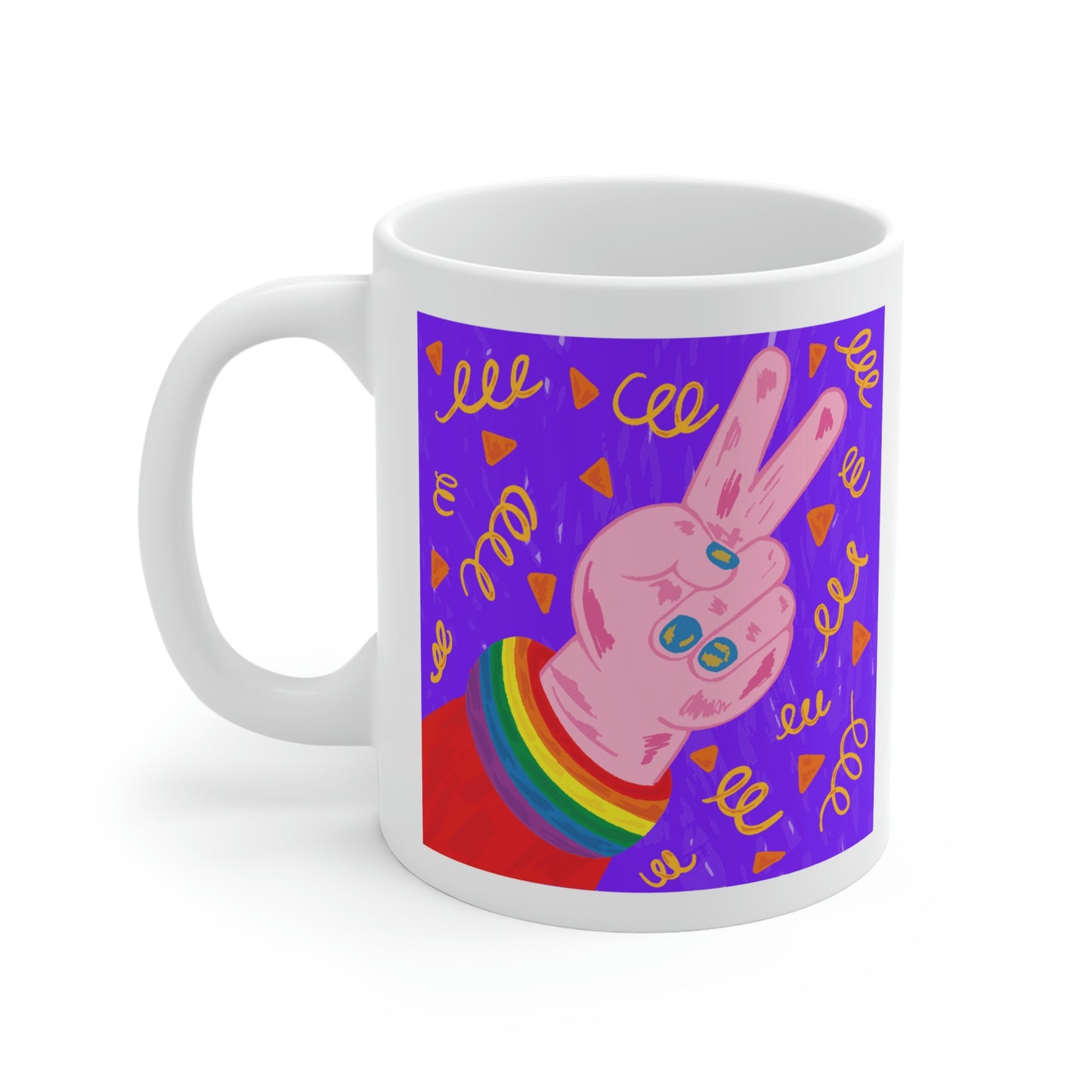 LGBTQ Peace Sign Mug