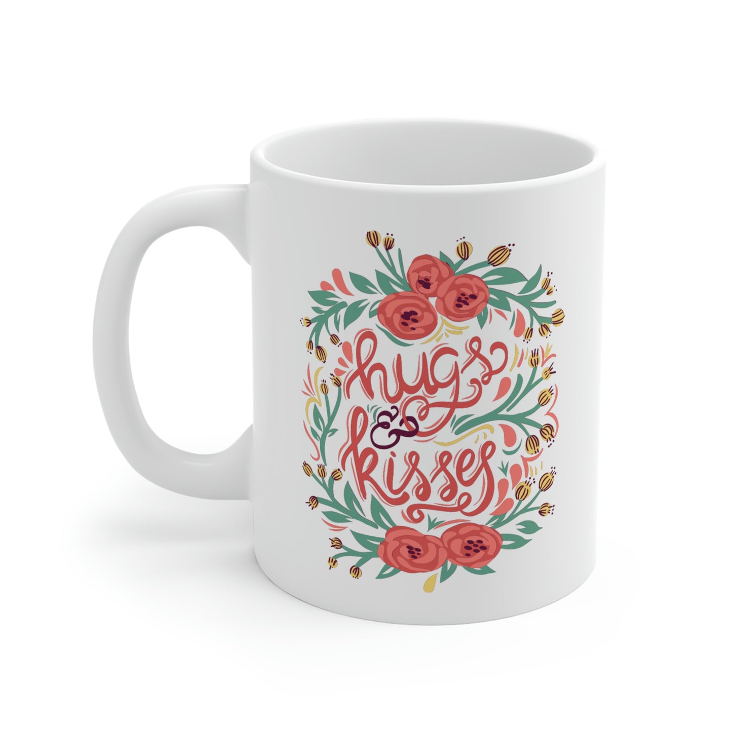 Hugs & Kisses Roses Mug