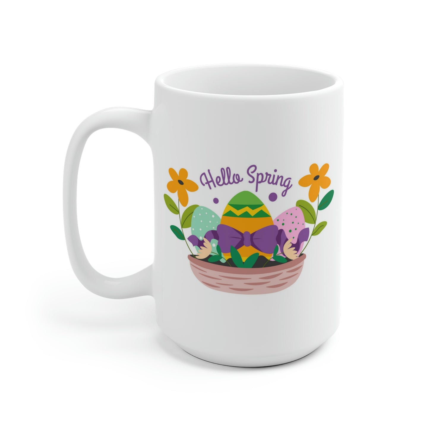 Hello Spring Easter Basket Mug
