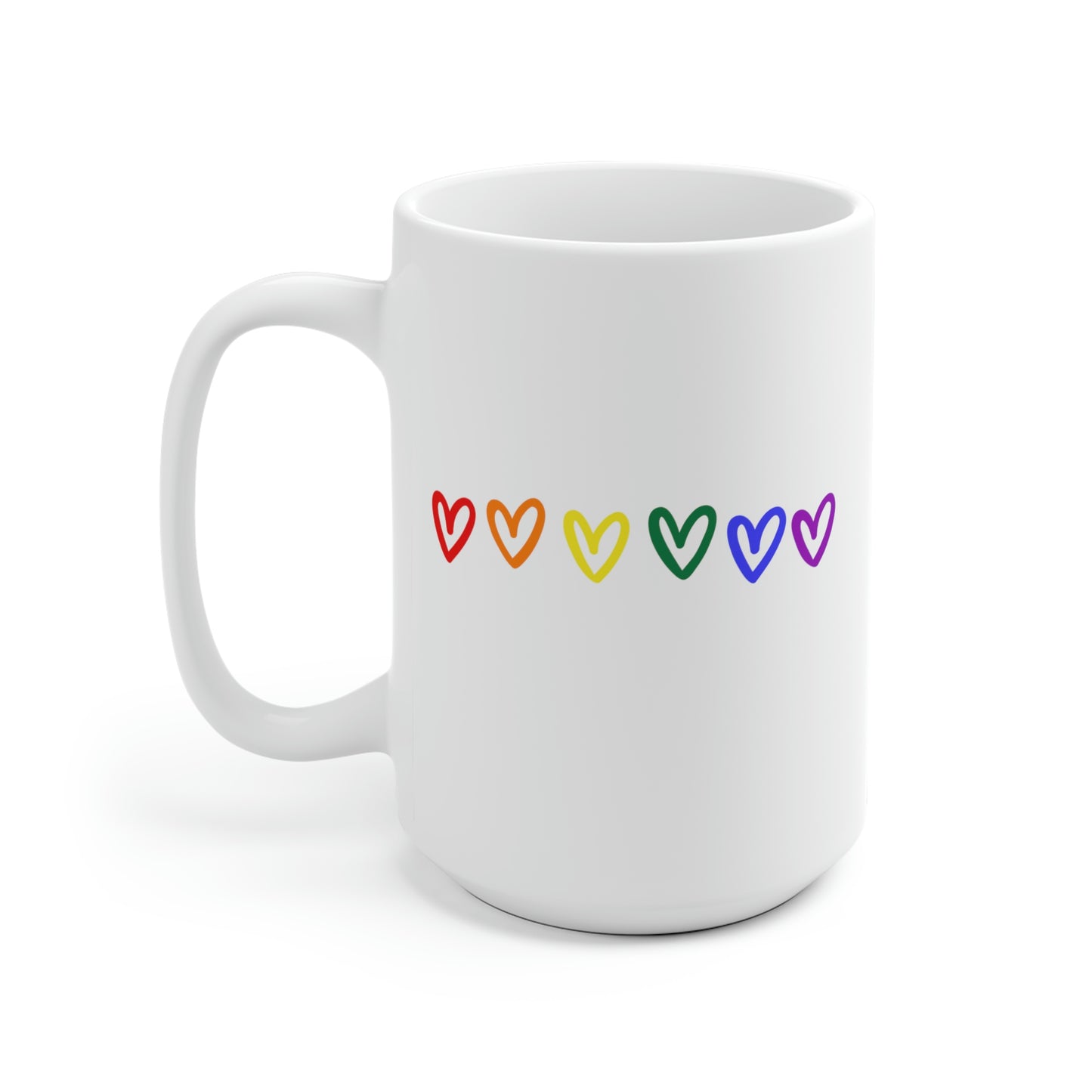Rainbow Hearts Mug
