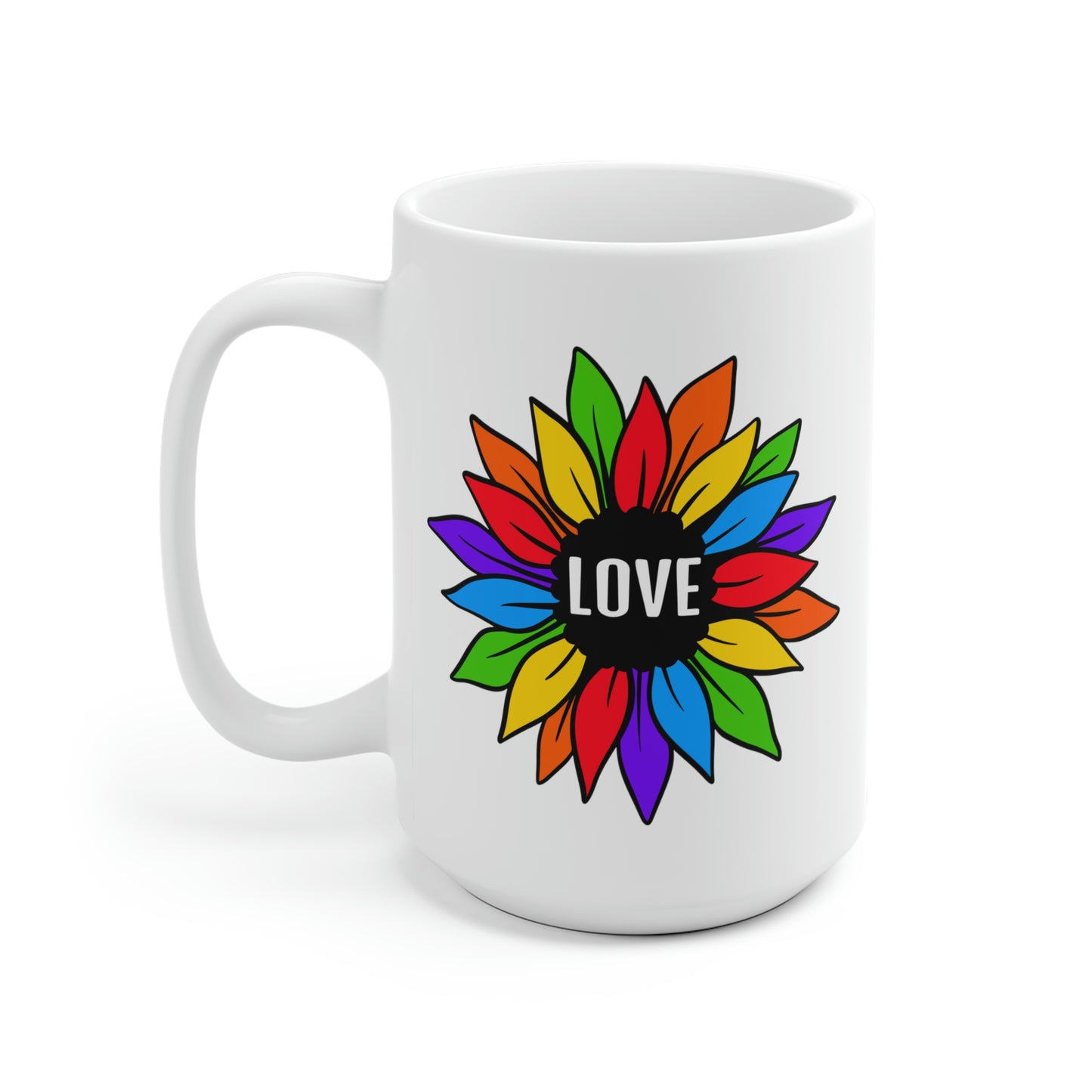 Rainbow Sunflower Love Mug