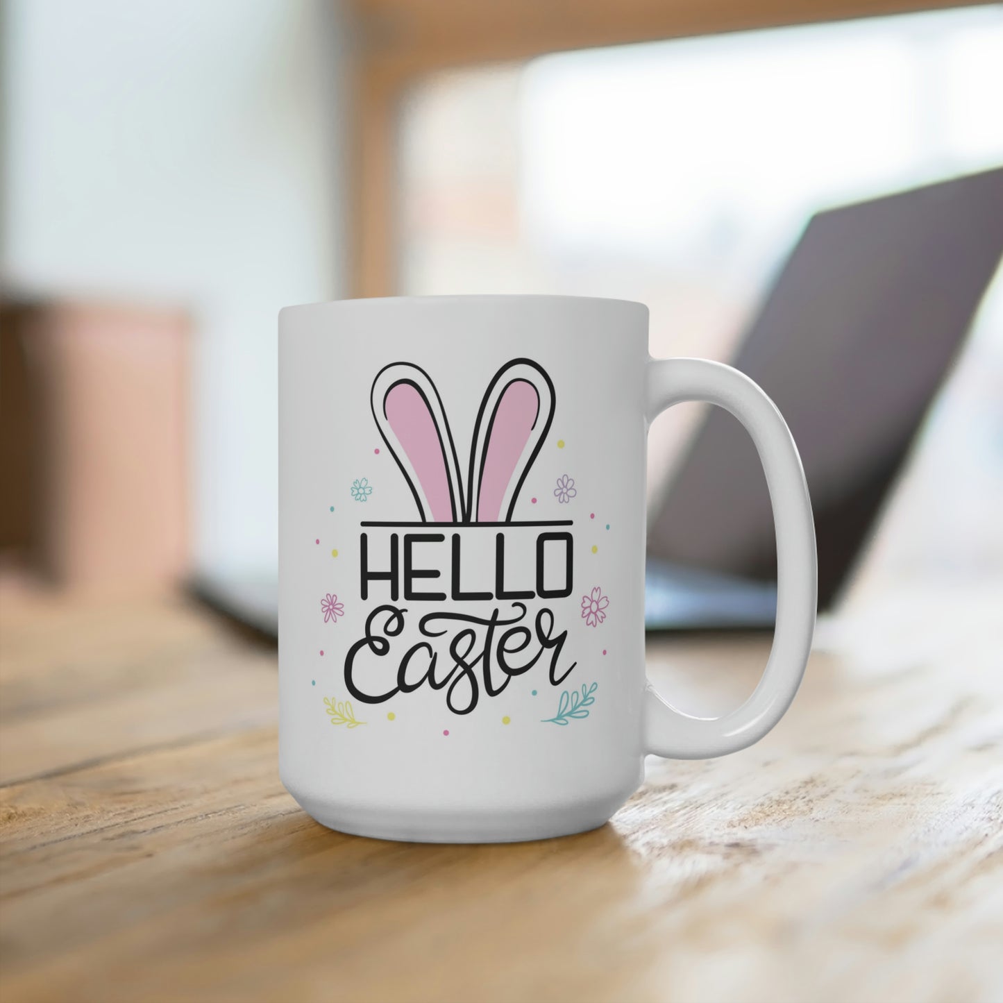 Hello Easter Bunny Ears Mug