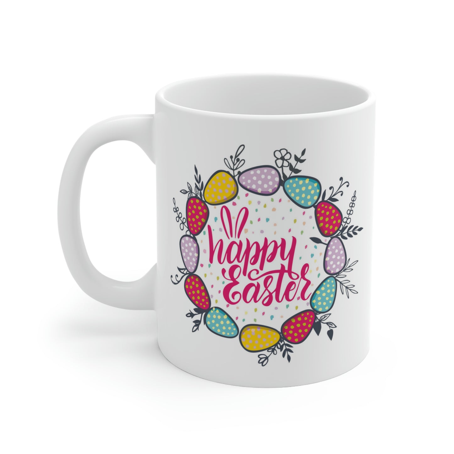 Happy Easter Floral Egg Mug