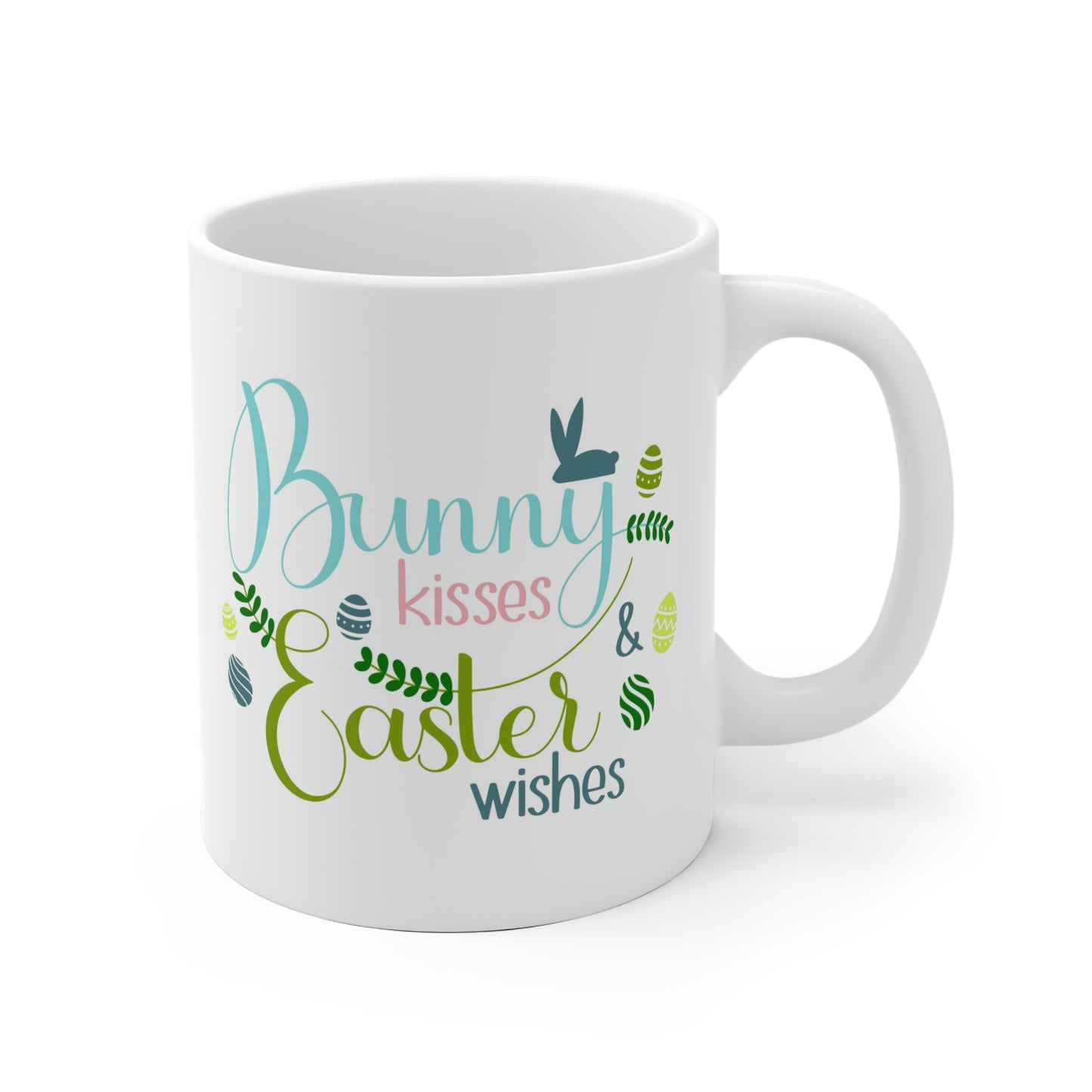 Bunny Kisses Easter Wishes Mug