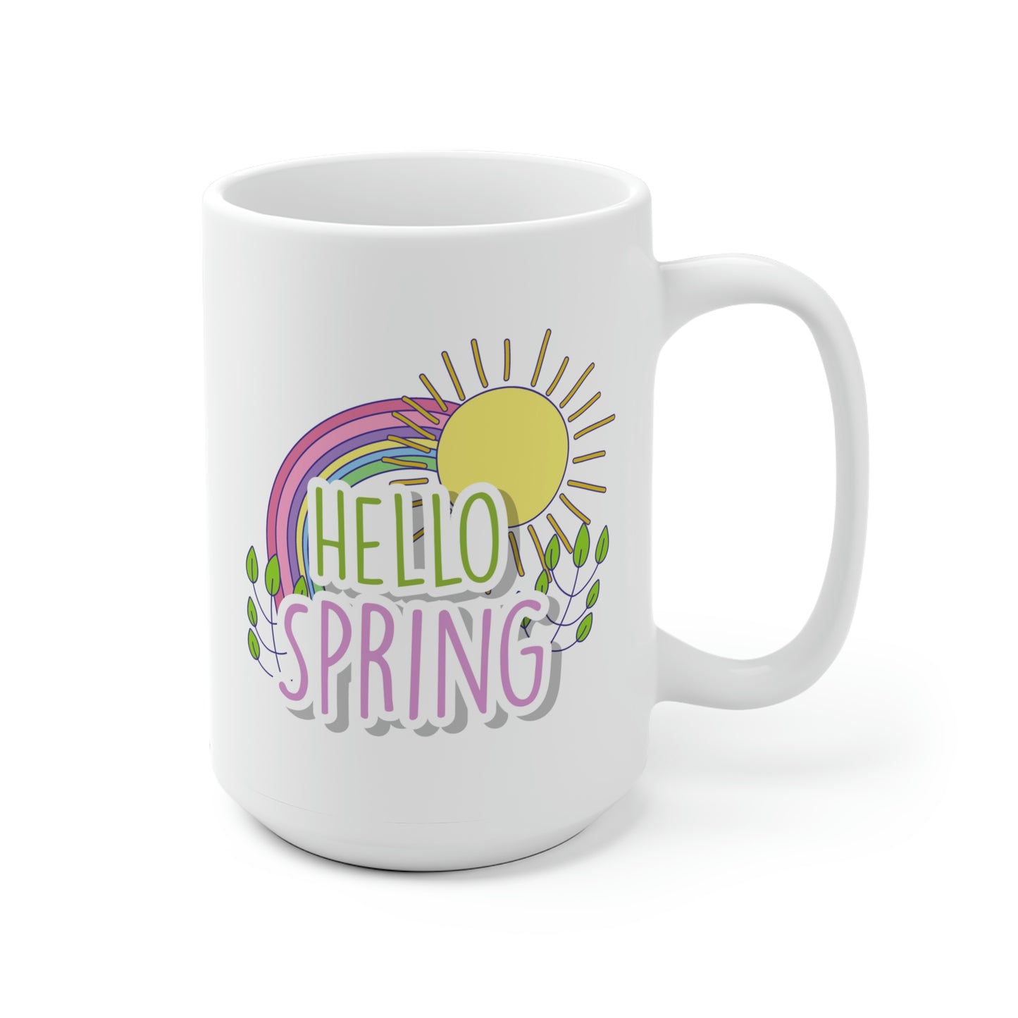 Hello Spring Rainbow Sunshine Mug