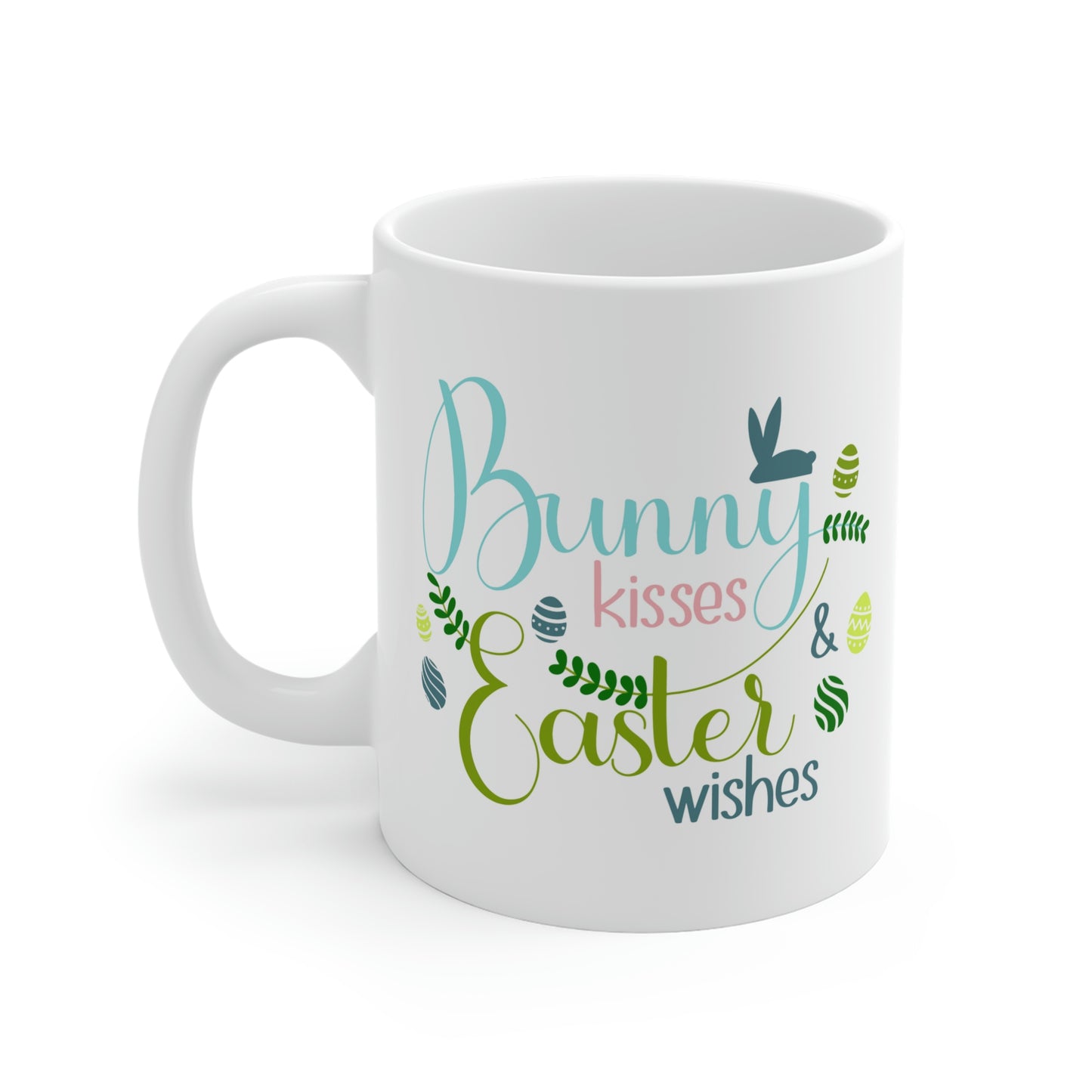 Bunny Kisses Easter Wishes Mug