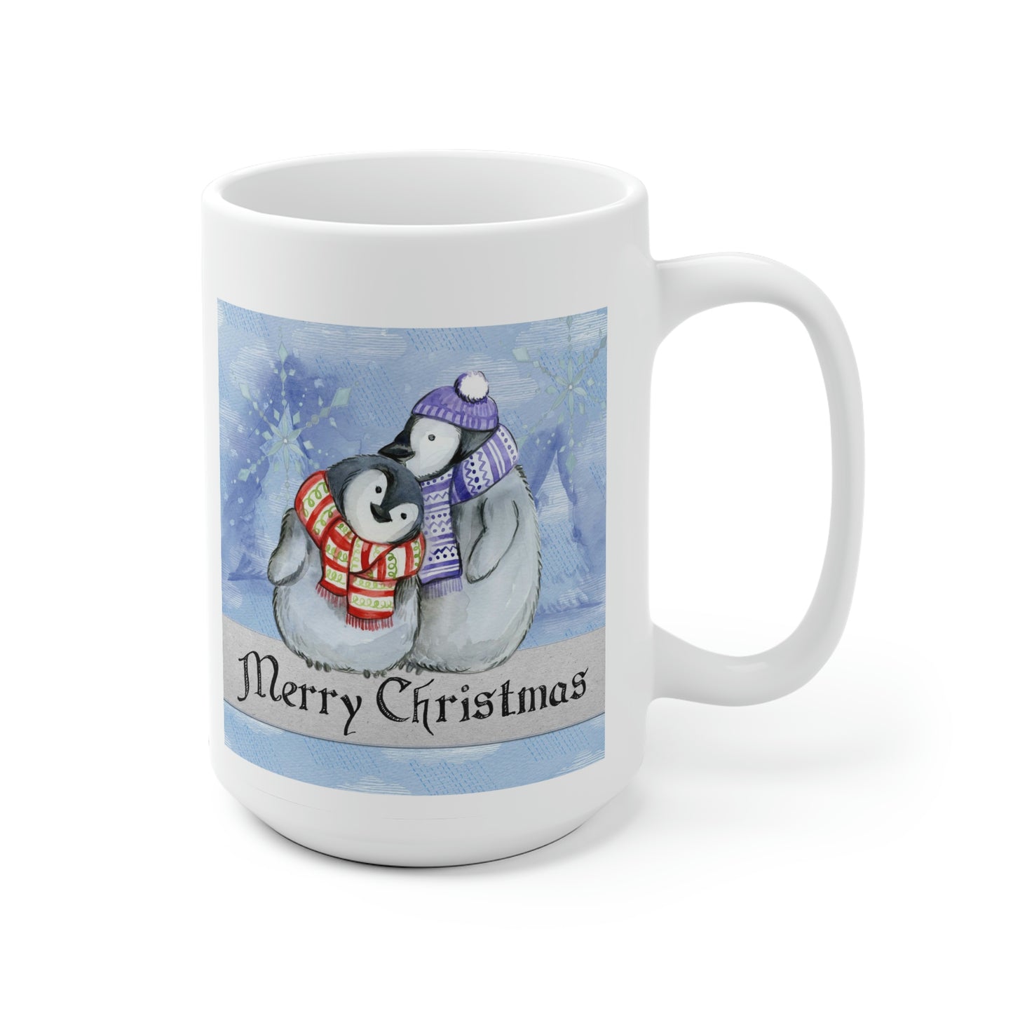 Merry Christmas Penguins Mug