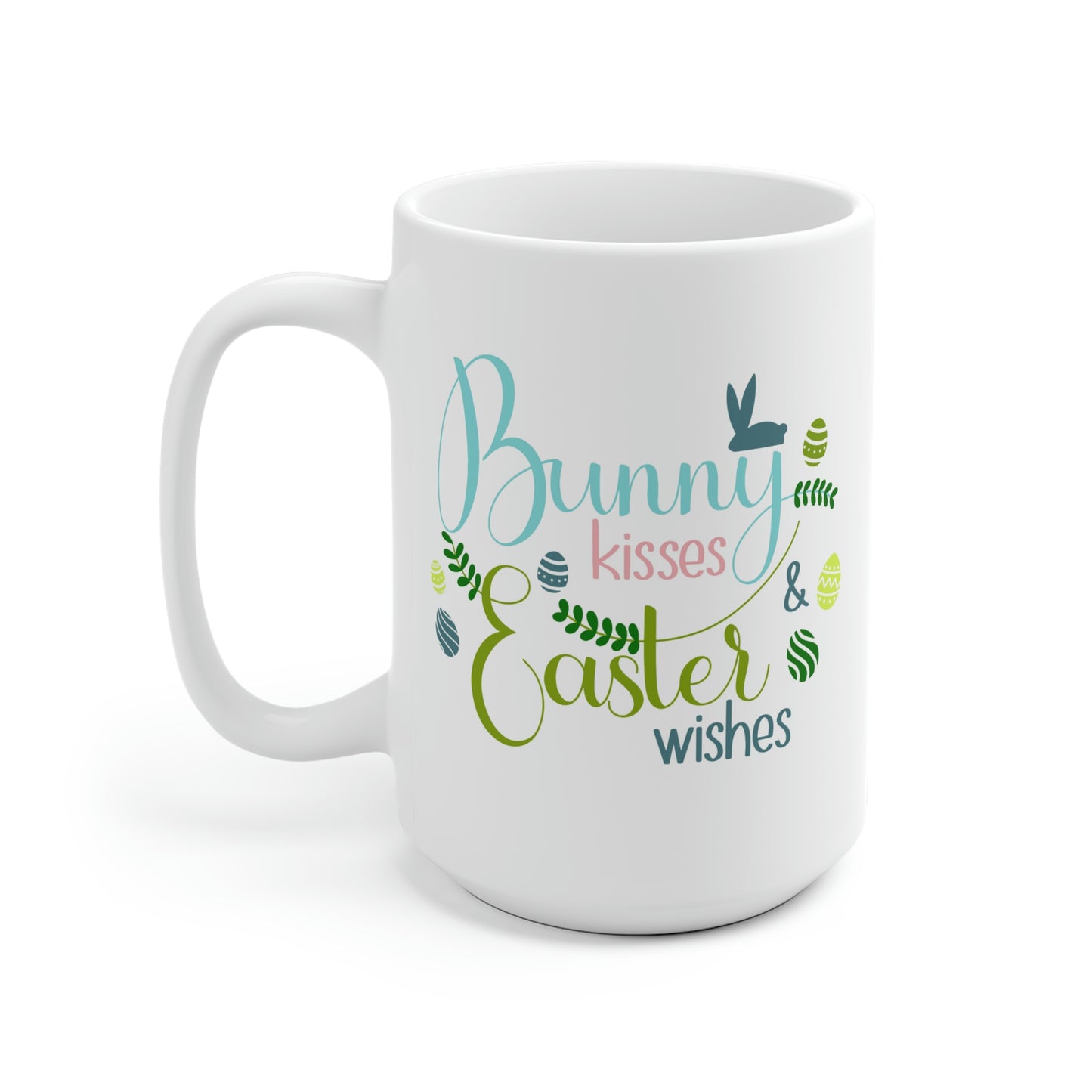 Bunny Kisses Easter Wishes Mug