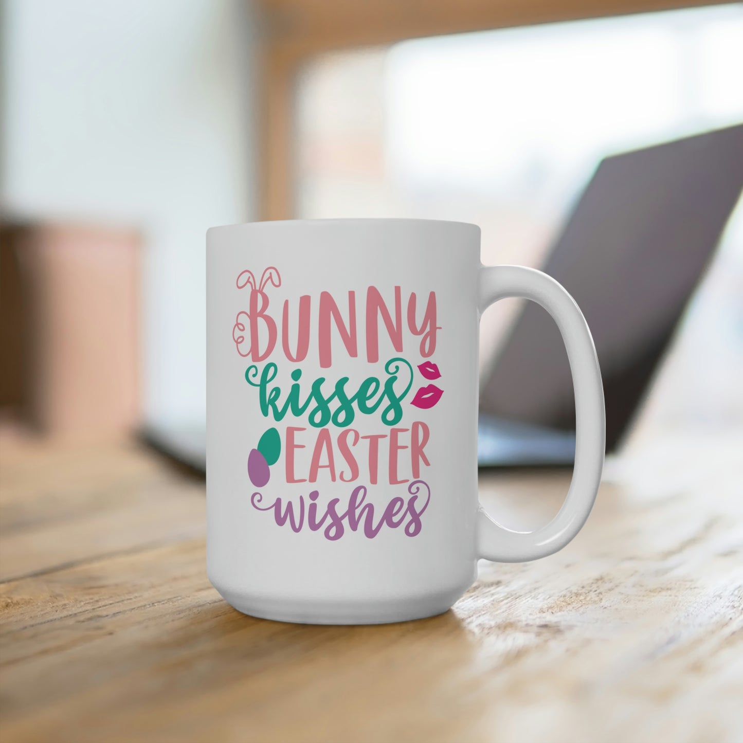 Bunny Kisses Easter Wishes Mug
