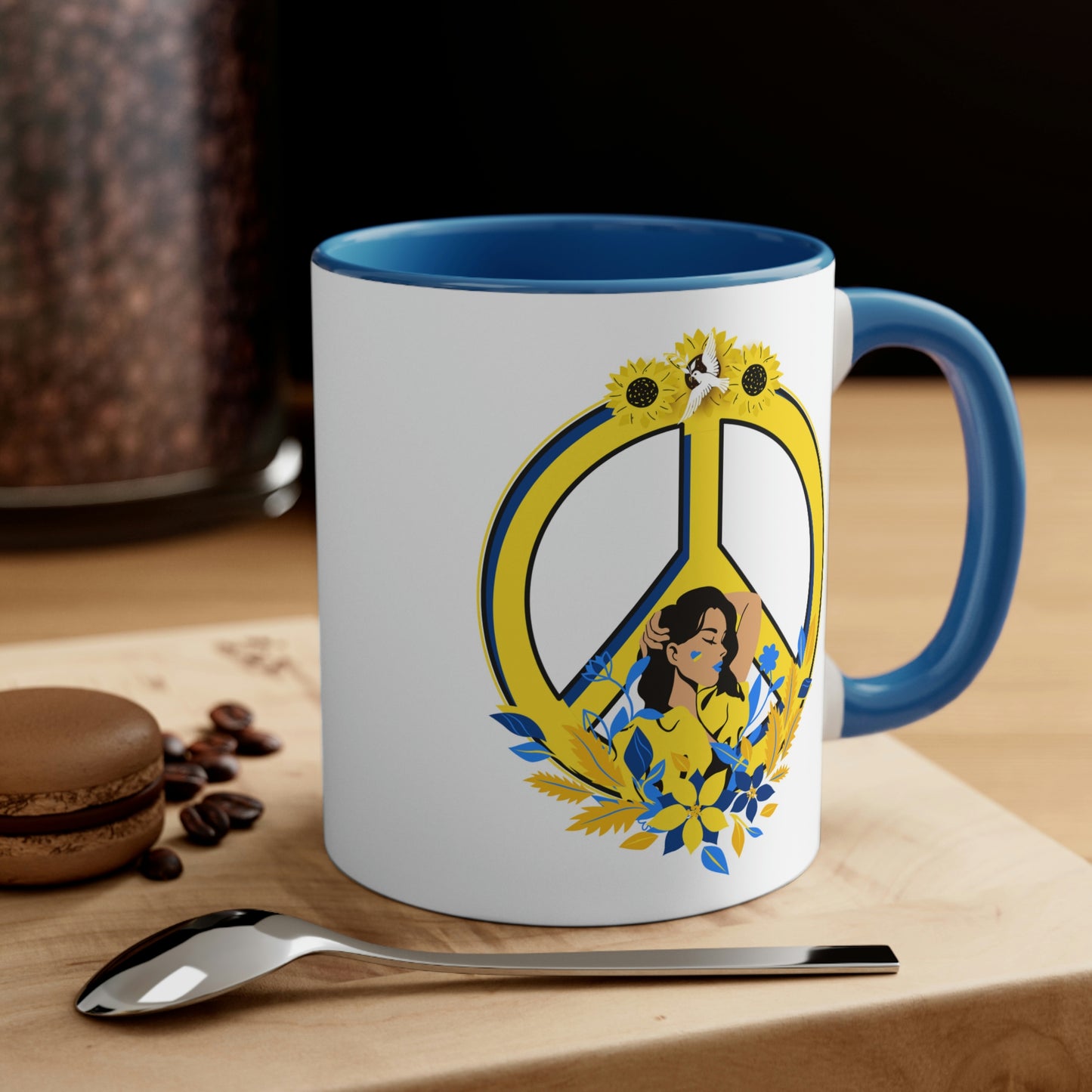 Ukraine Peace Sign Mug