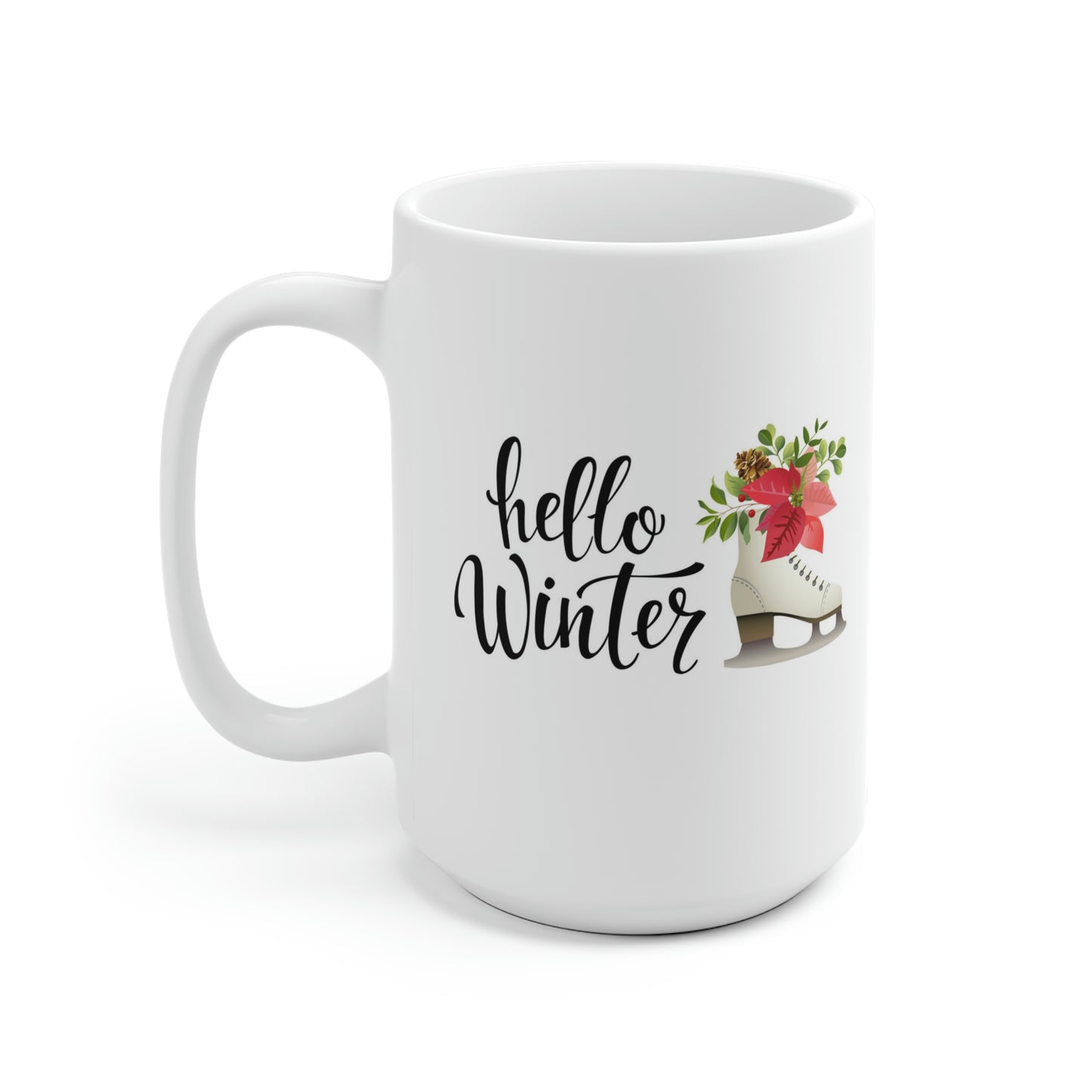 Hello Winter Ice Skate Mug