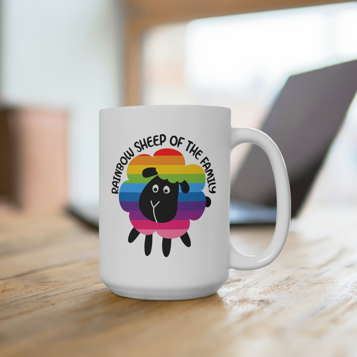 Rainbow Sheep Of The Family Mug