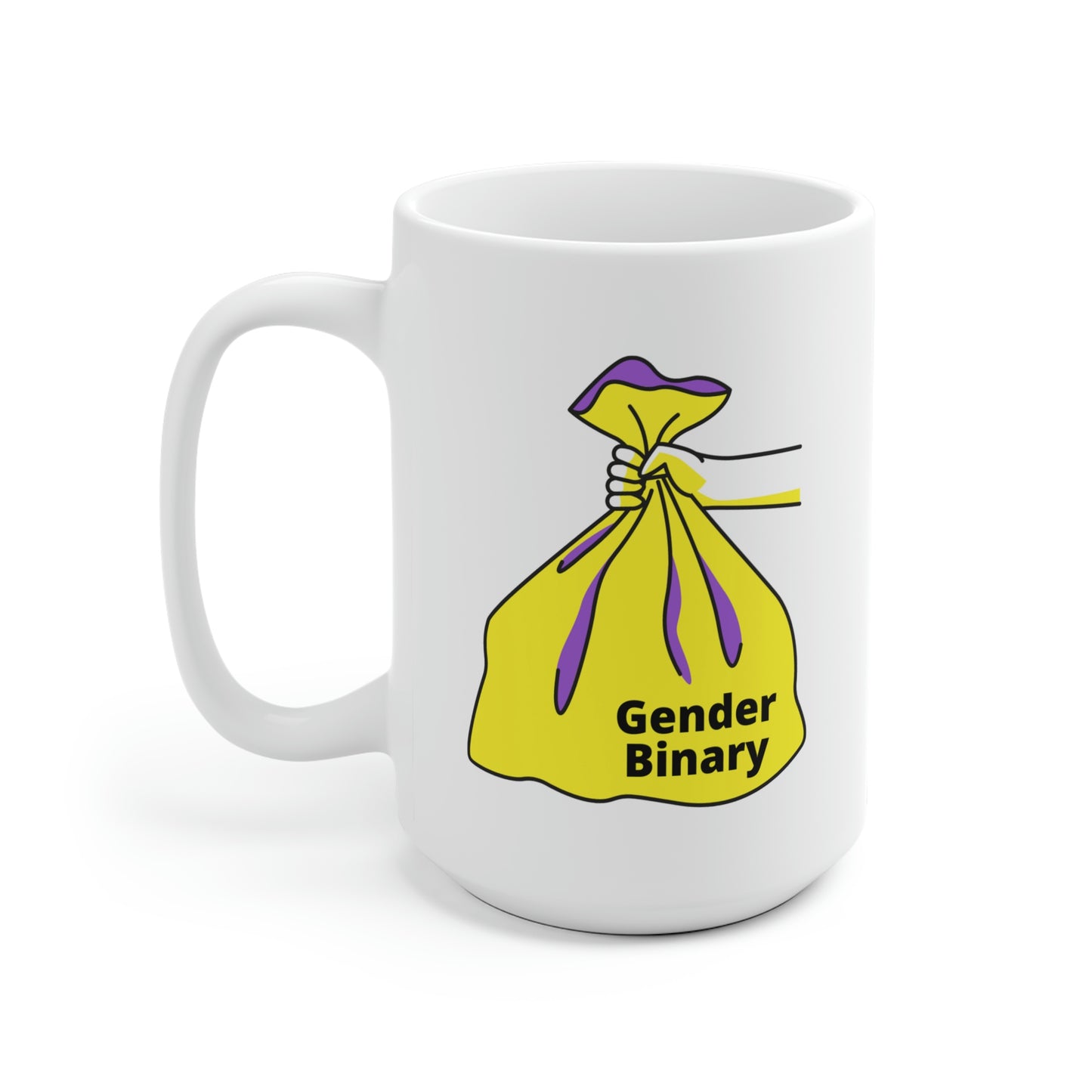 Gender Binary Trash Mug