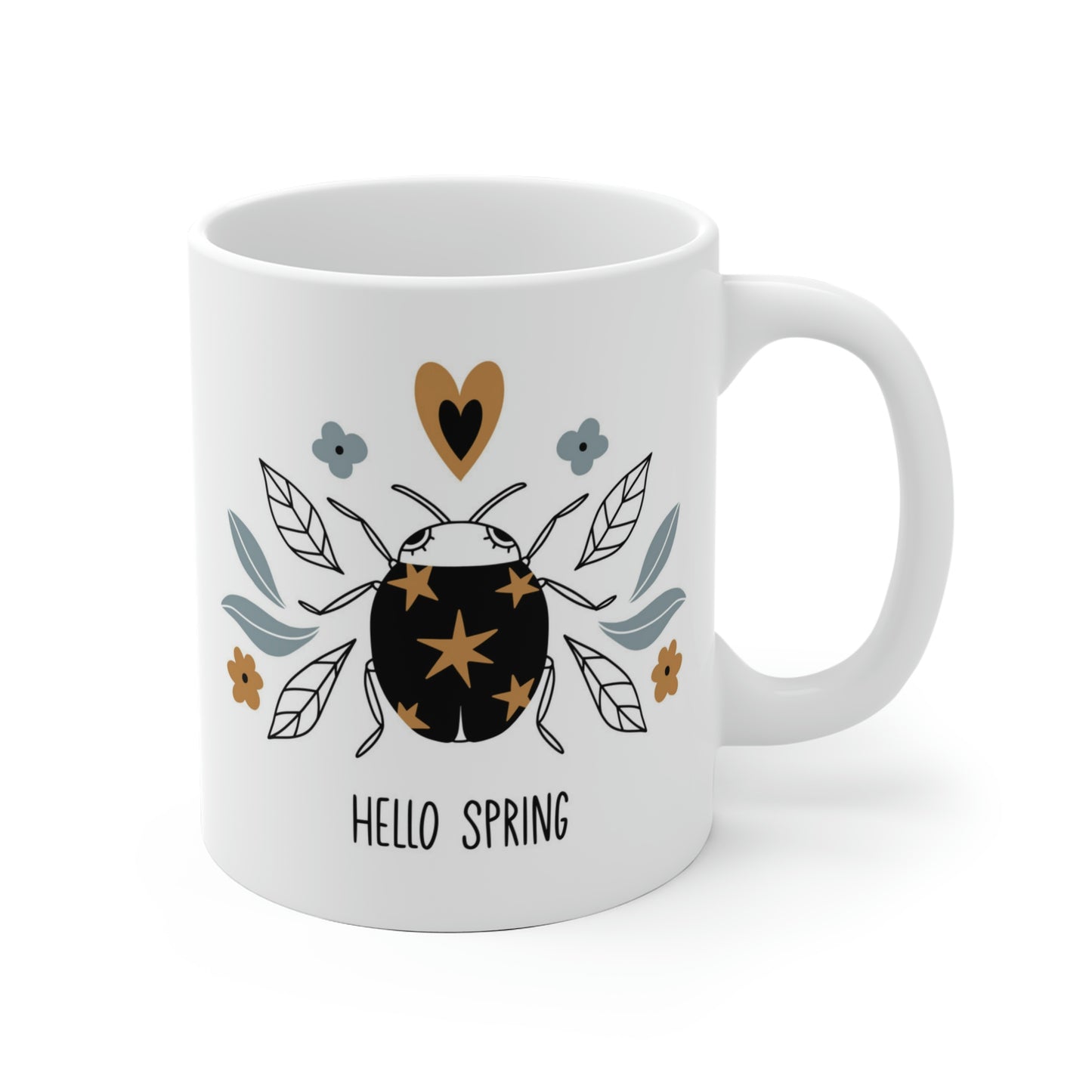 Hello Spring Ladybug Mug