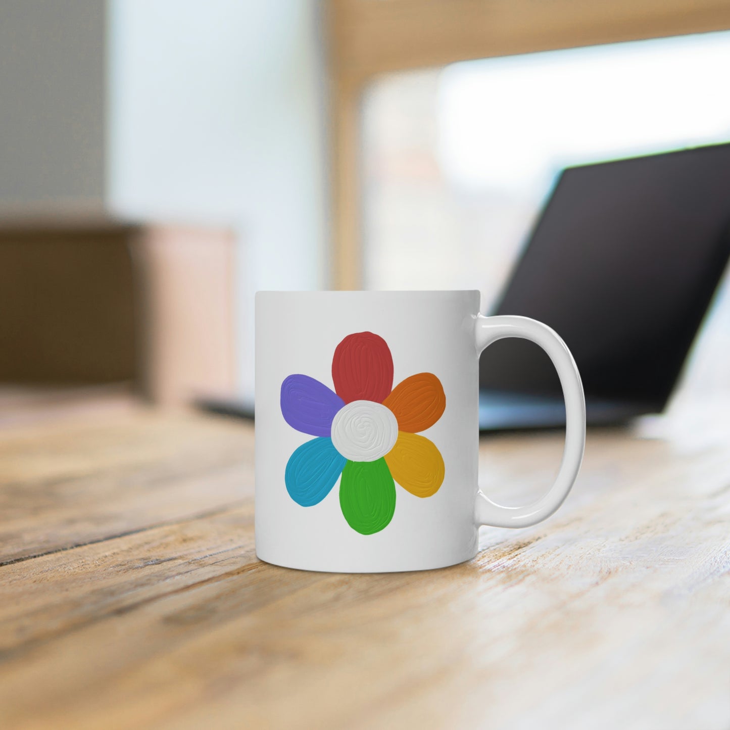 Rainbow Flower Mug