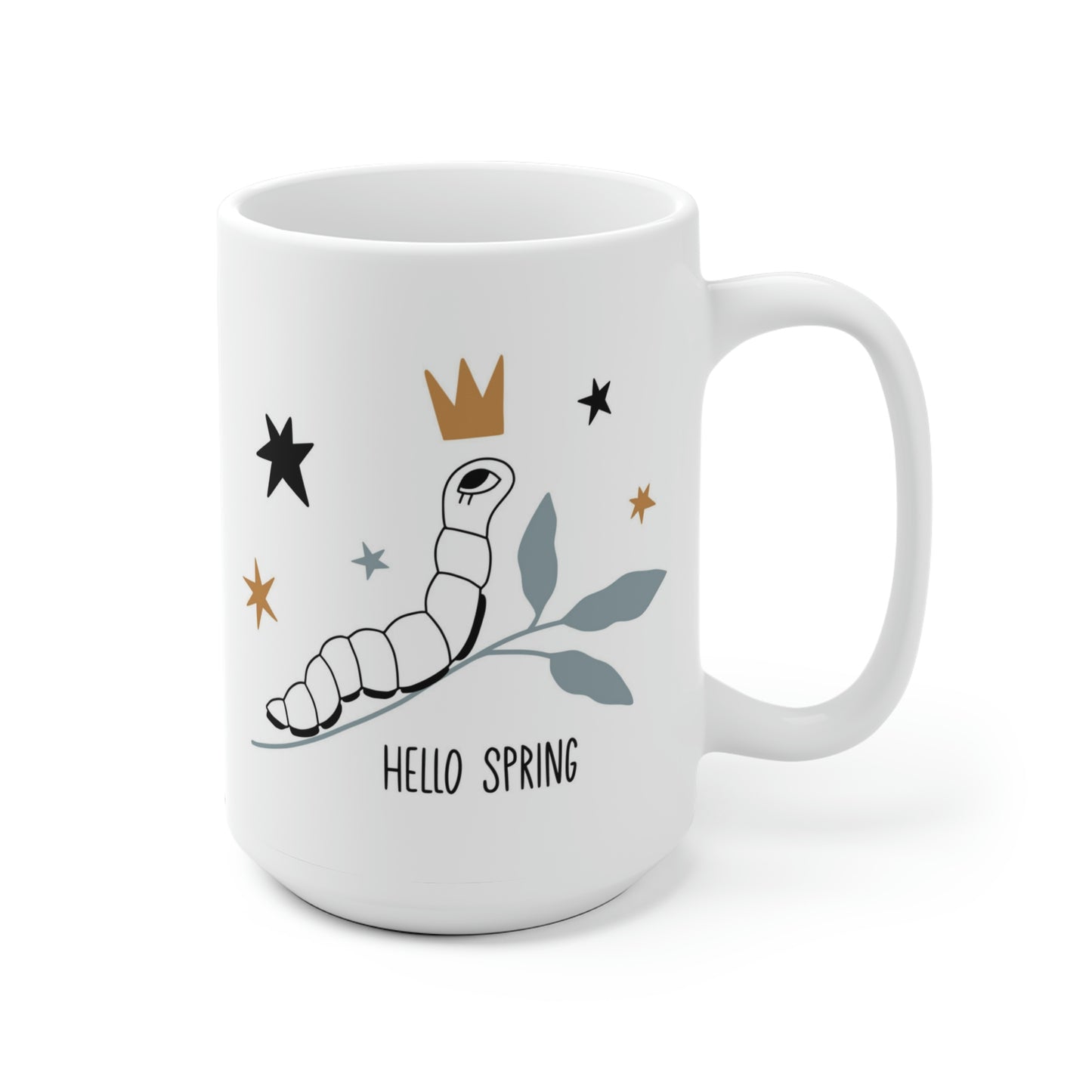 Hello Spring Worm Mug