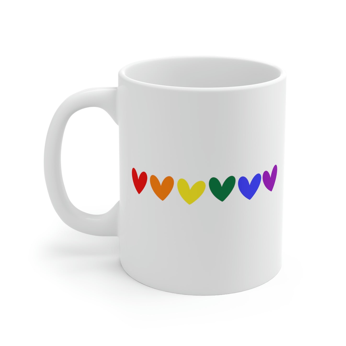 Rainbow Hearts Mug