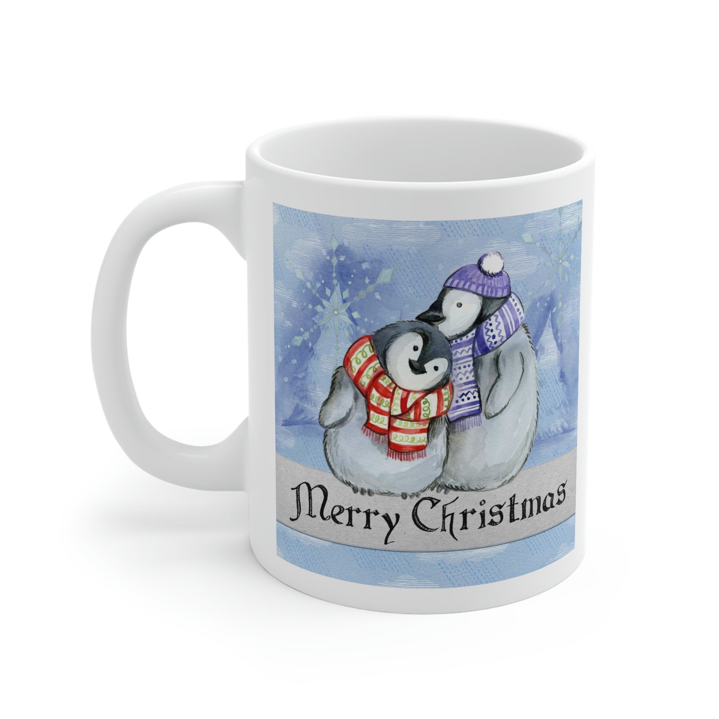 Merry Christmas Penguins Mug