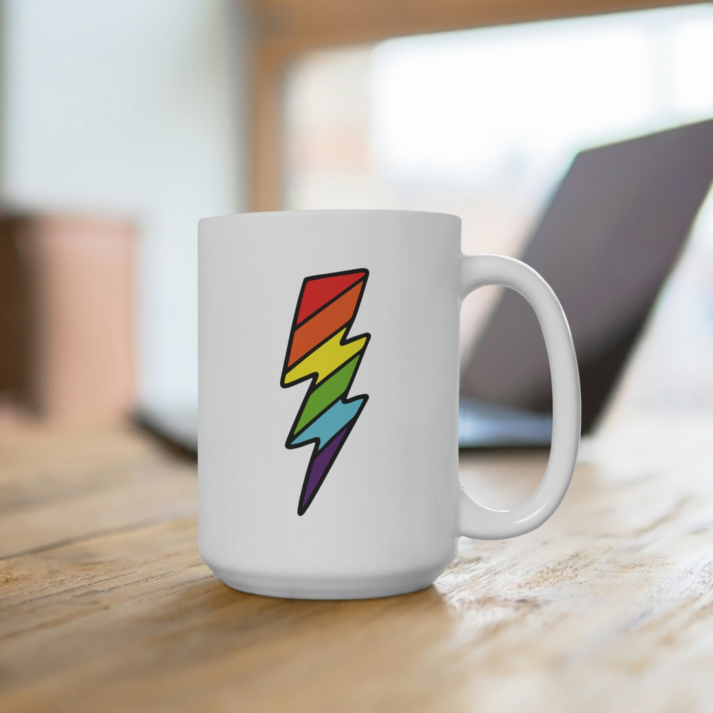 Rainbow Lightning Bolt Mug