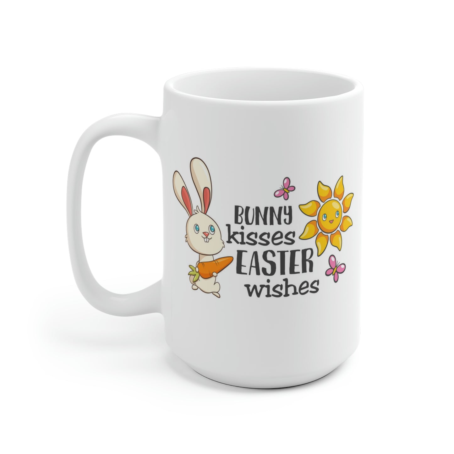 Bunny Kisses Easter Wishes Mug