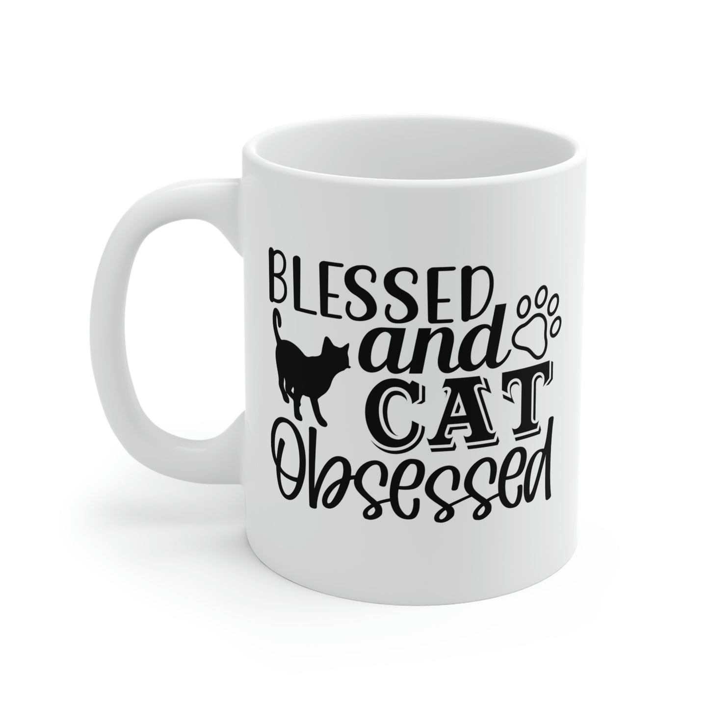 Blessed And Cat Obsessed Mug