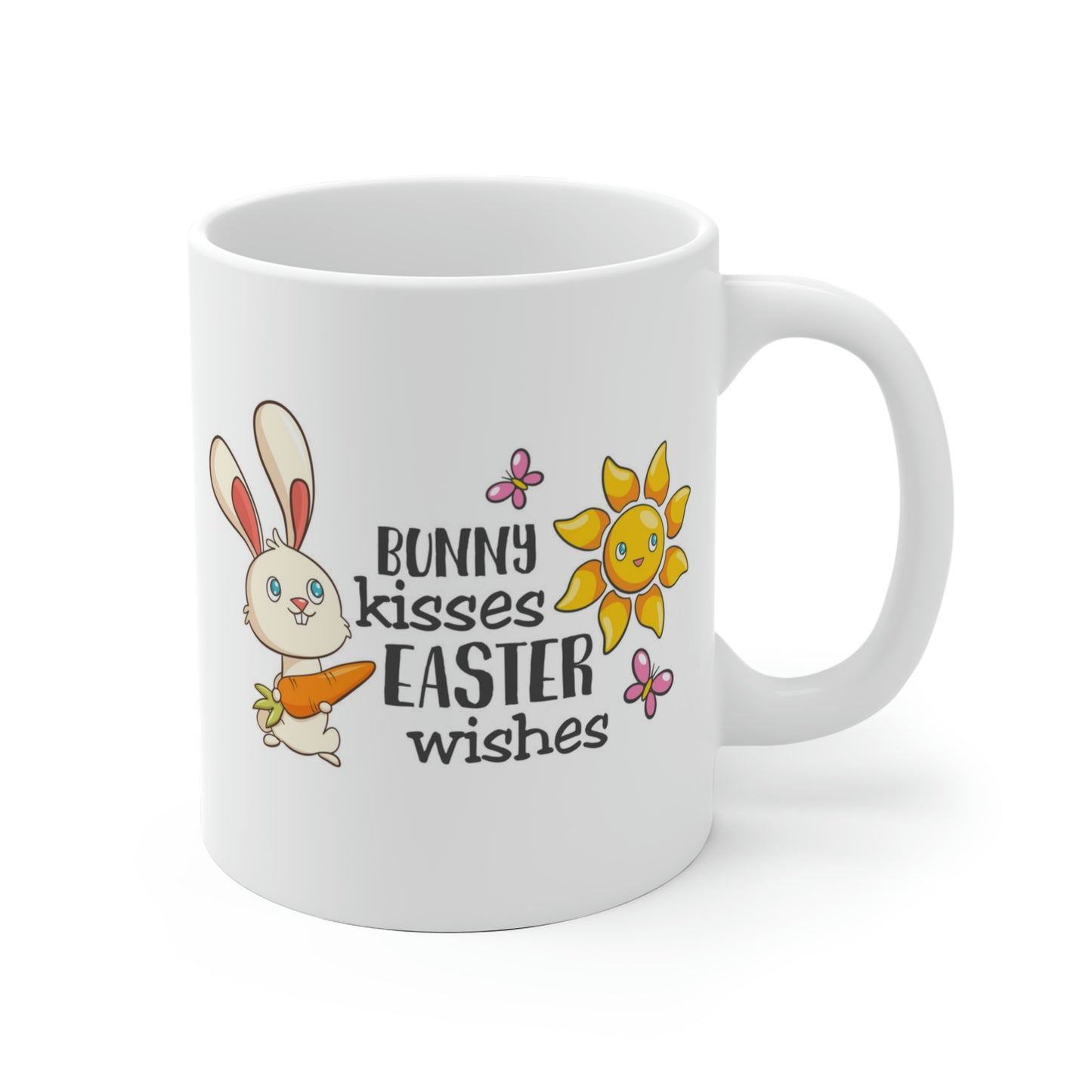 Bunny Kisses Easter Wishes Mug