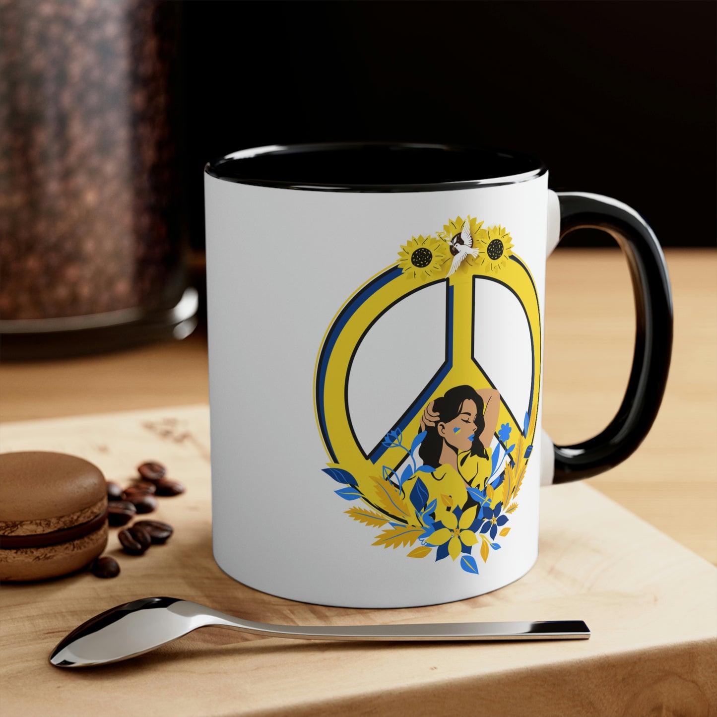Ukraine Peace Sign Mug