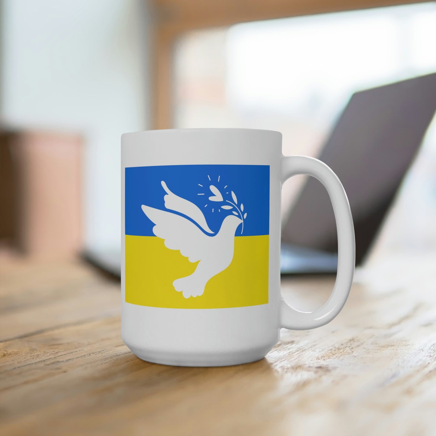 Ukrainian Dove Of Peace Flag Mug