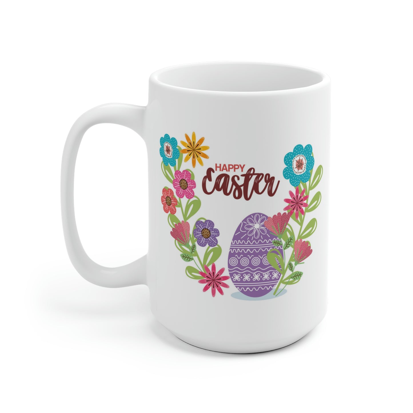 Happy Easter Floral Egg Mug