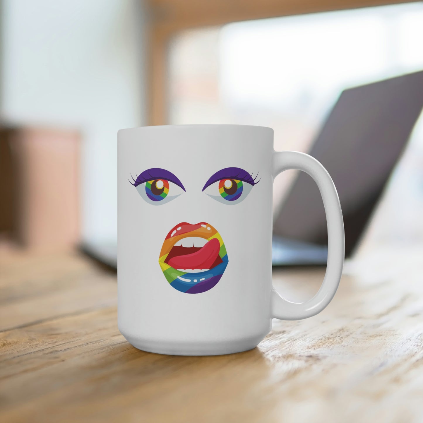 Rainbow Face Mug