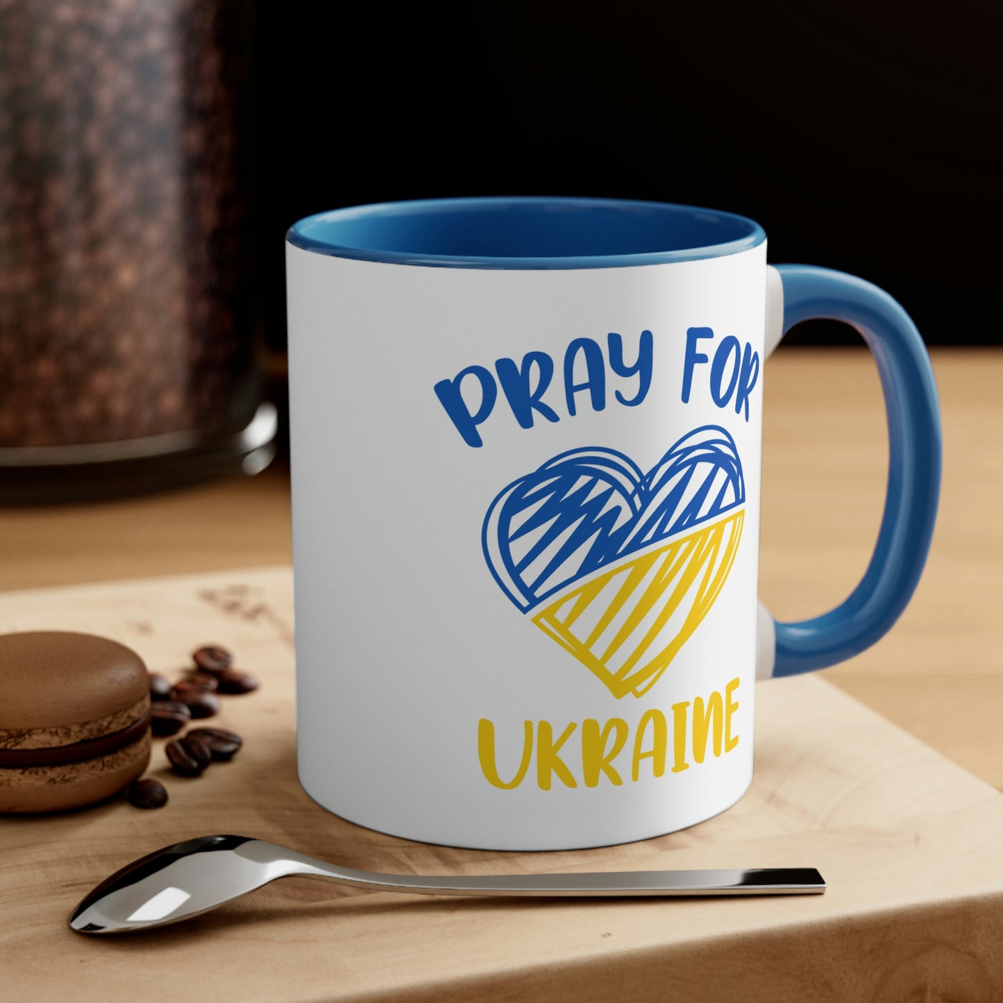 Pray For Ukraine Heart Mug